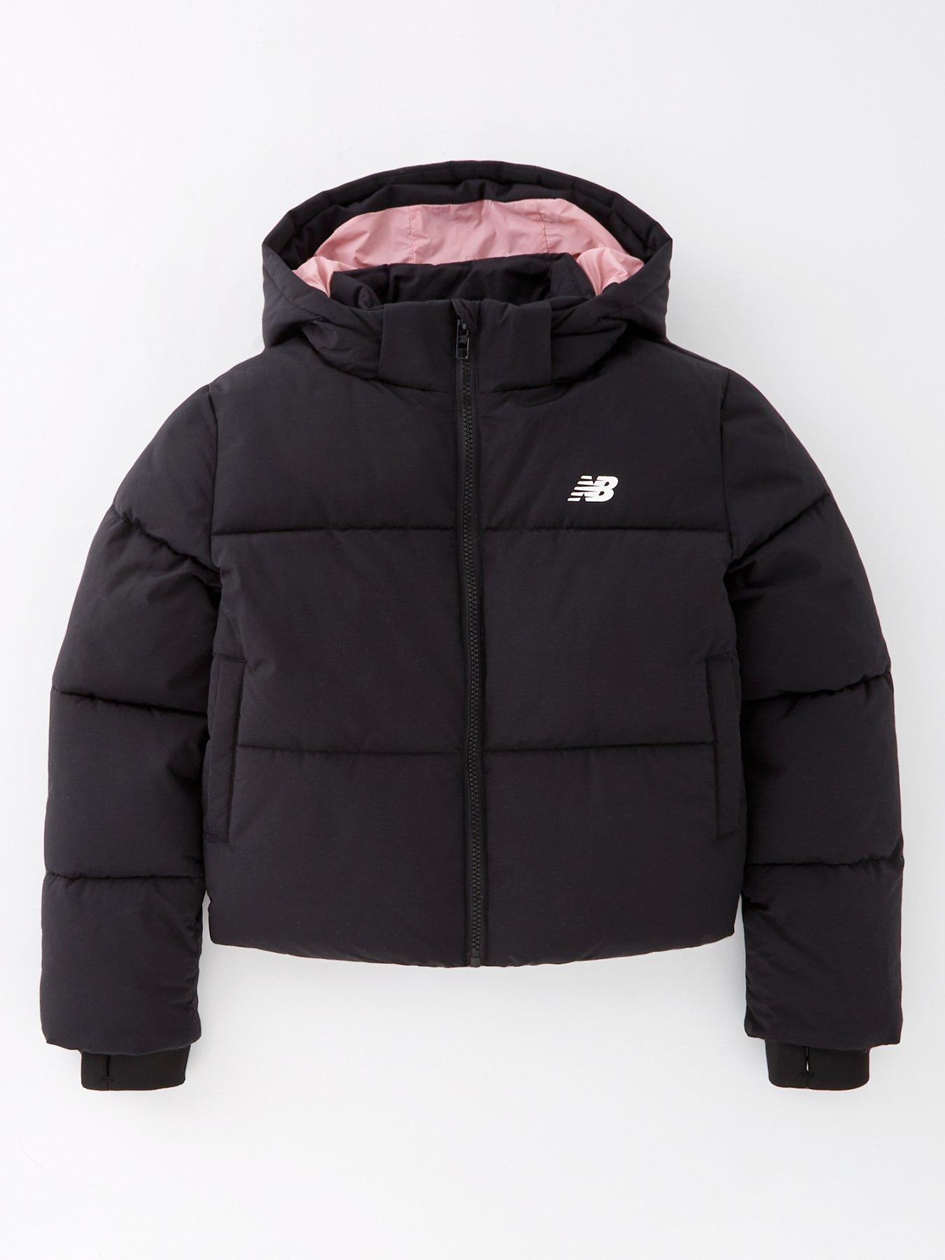 New Balance Junior Girls Puffer Coat - Black