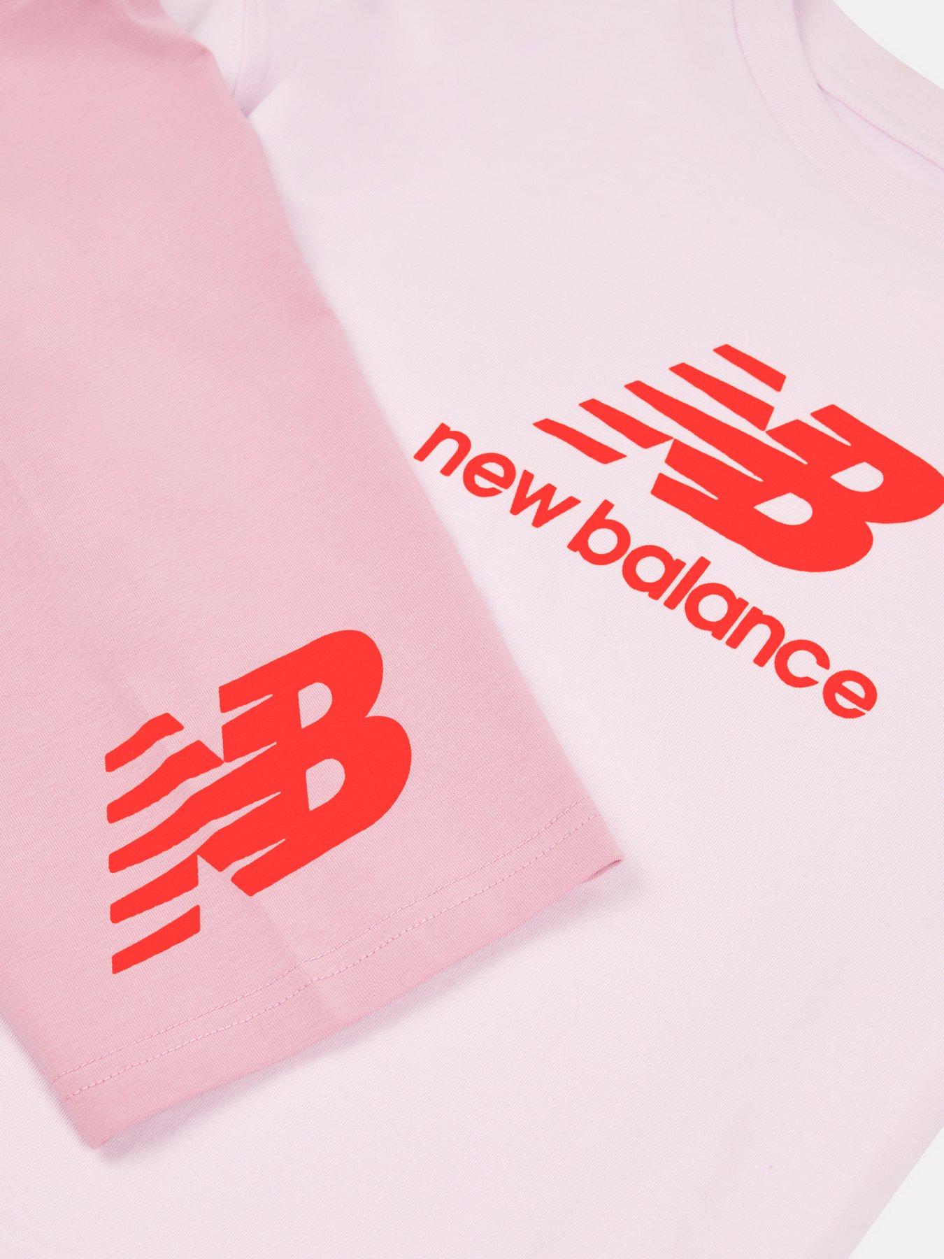 new-balance-junior-girls-stacked-logo-tee-and-cycle-short-set-pinkoutfit