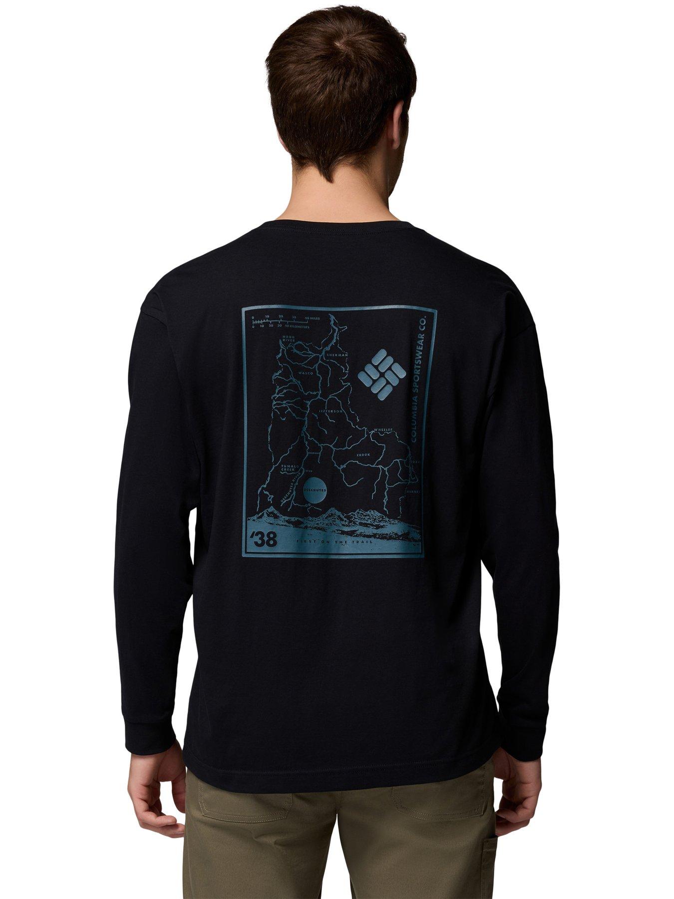 Columbia Men's Butte Long Sleeve Graphic Tee - Black