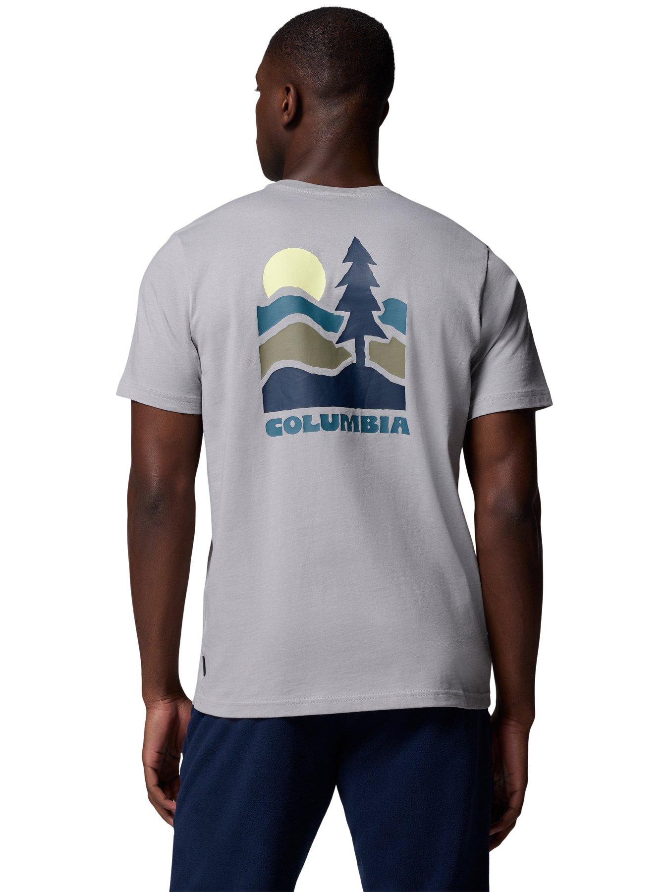 Image 1 of 6 of Columbia Men's Explorers Canyon Back Short Sleeve T-Shirt - Grey