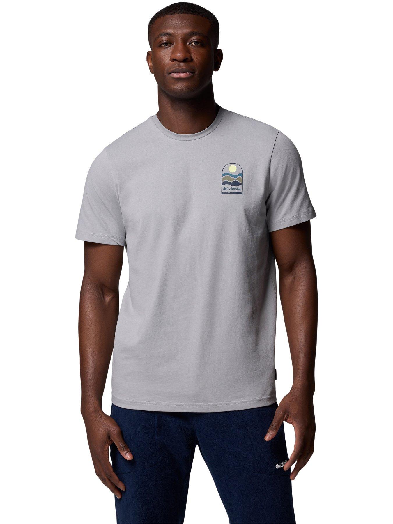 Image 2 of 6 of Columbia Men's Explorers Canyon Back Short Sleeve T-Shirt - Grey