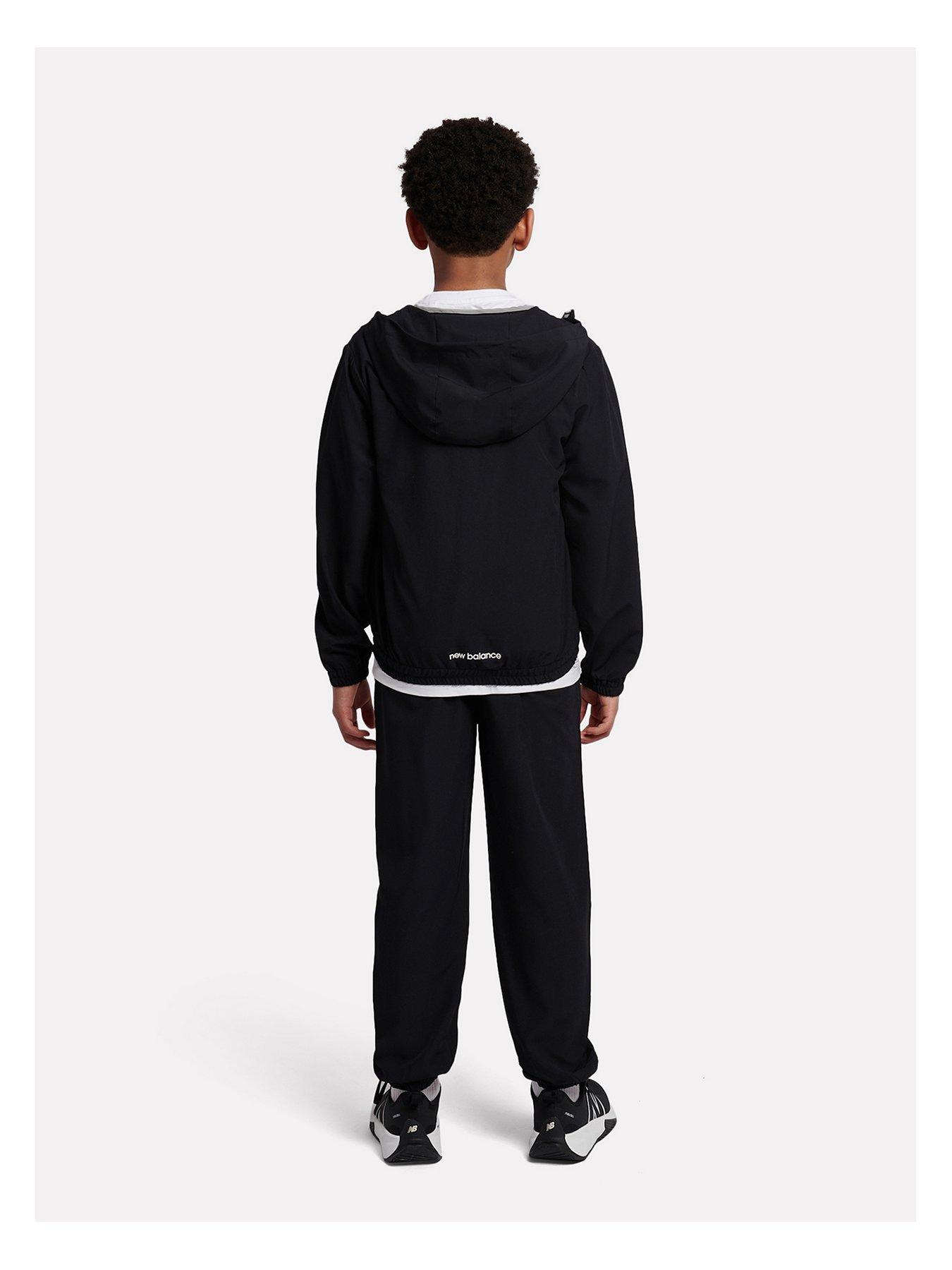 Image 2 of 4 of New Balance Junior Boys Lightweight Jacket And Pant Set - Black