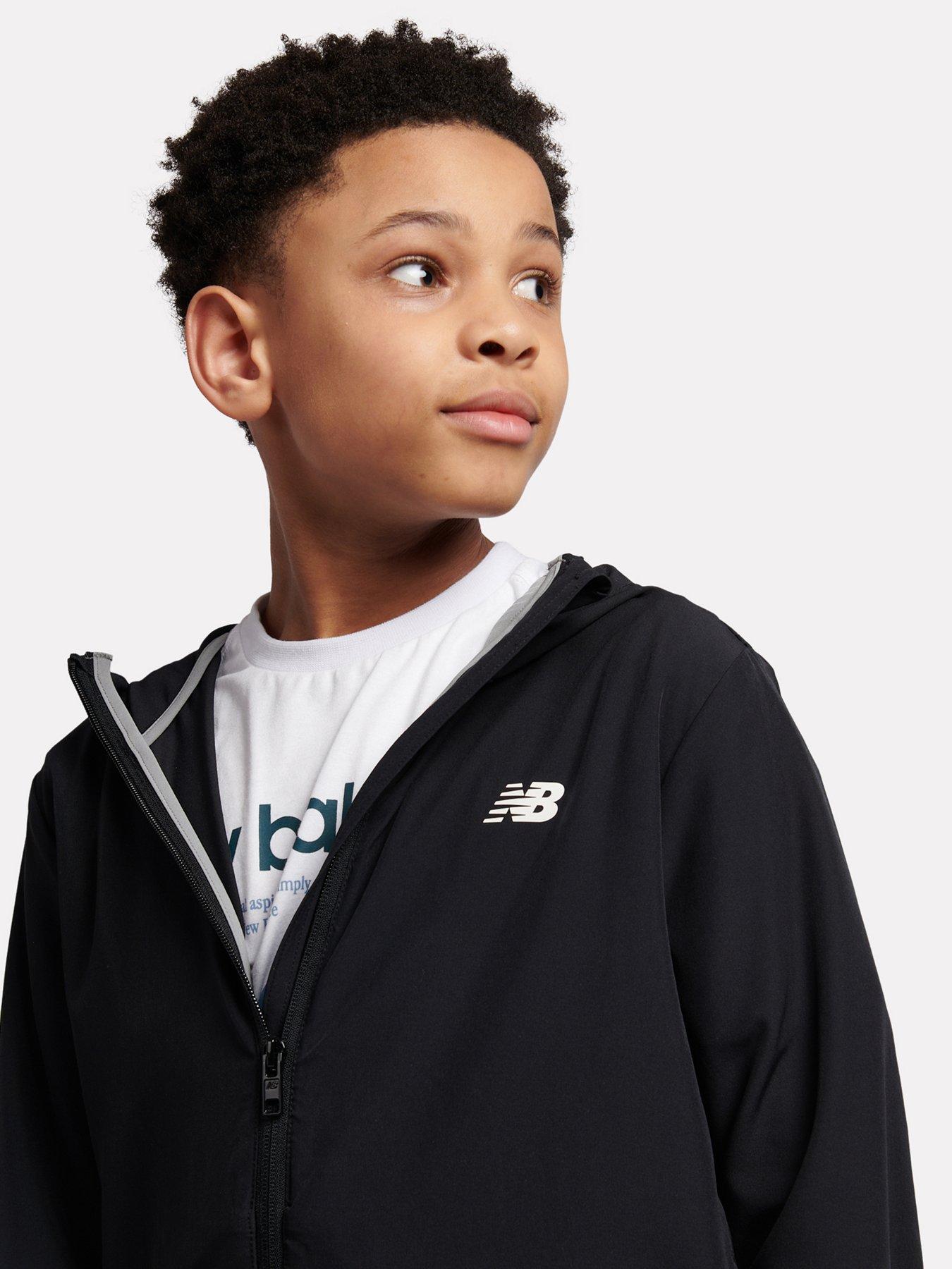 Image 3 of 4 of New Balance Junior Boys Lightweight Jacket And Pant Set - Black