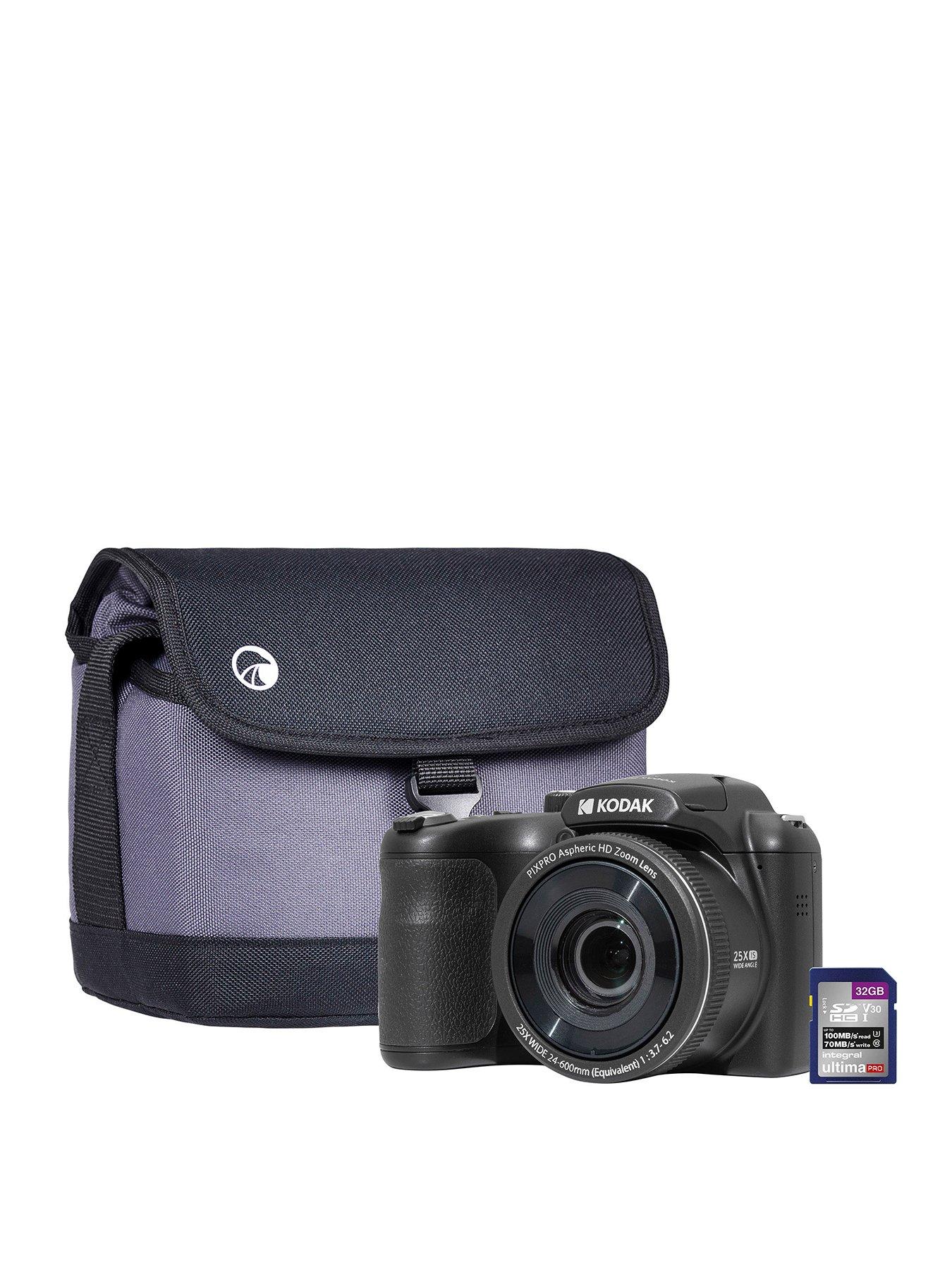 Kodak Kodak PIXPRO AZ255 16MP 25x Astro Zoom Bridge Camera - Black - Camera + 32GB SD Card + Case