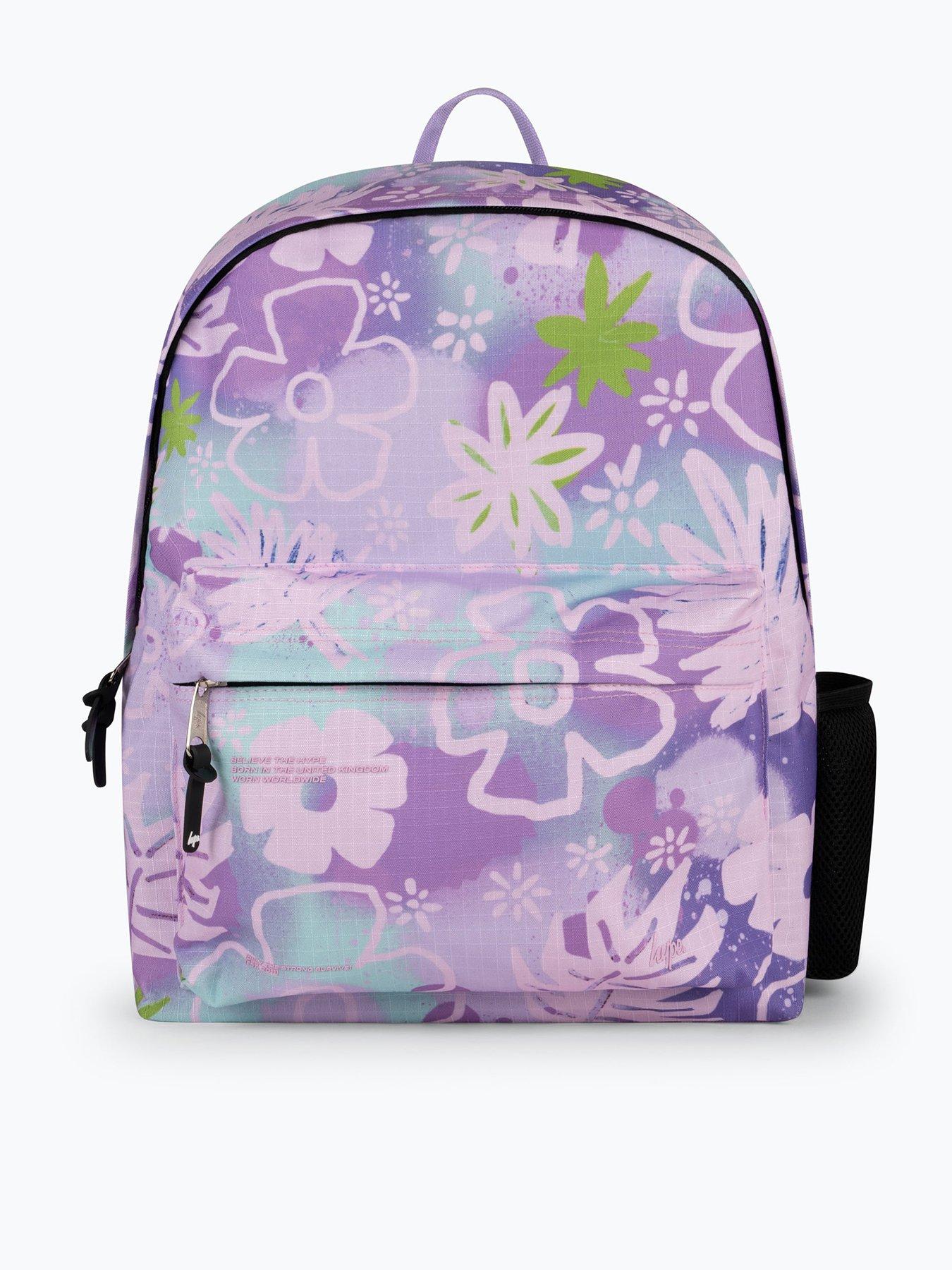 Hype Girls Floral Doodle Iconic Backpack - Purple