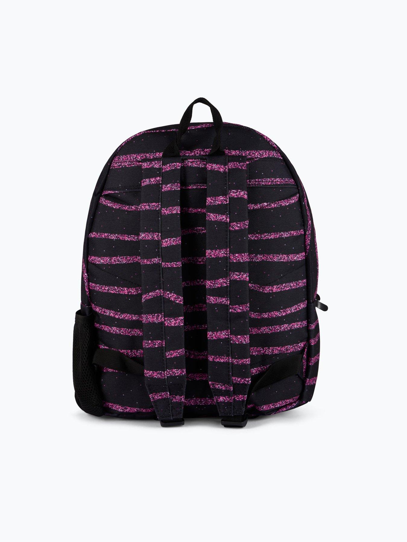 hype-girls-glitter-stripe-backpack-blackstillFront