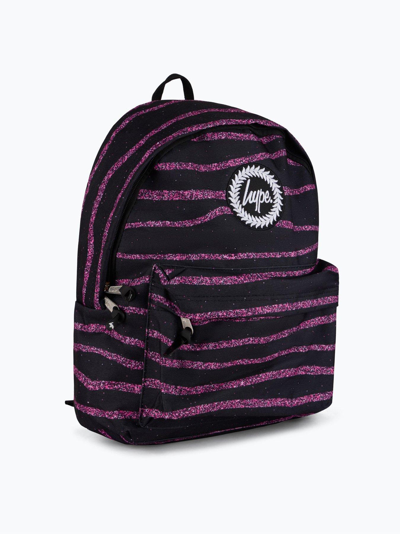 hype-girls-glitter-stripe-backpack-blackback
