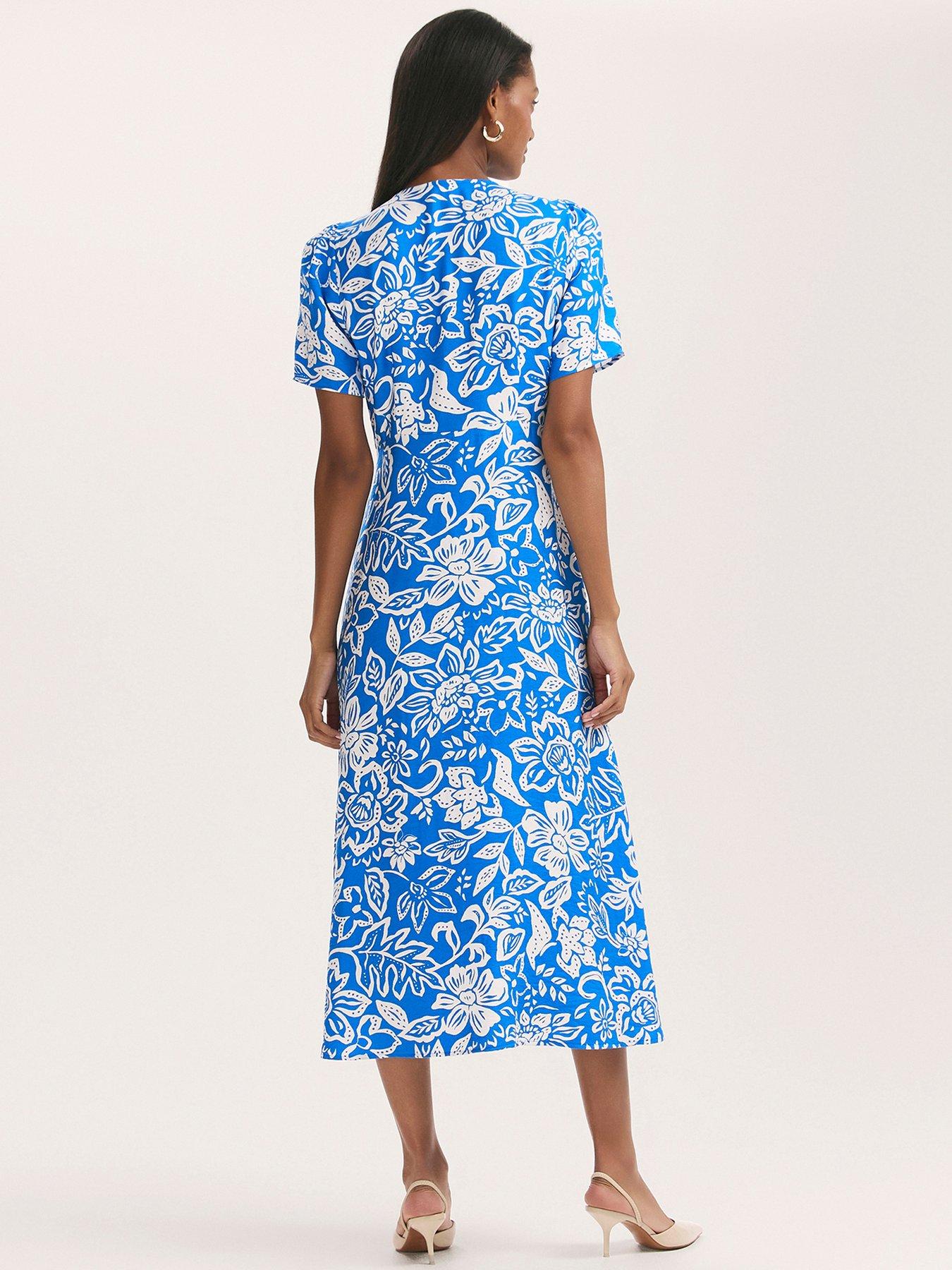 Image 2 of 4 of Finery Martina Dress - Blue