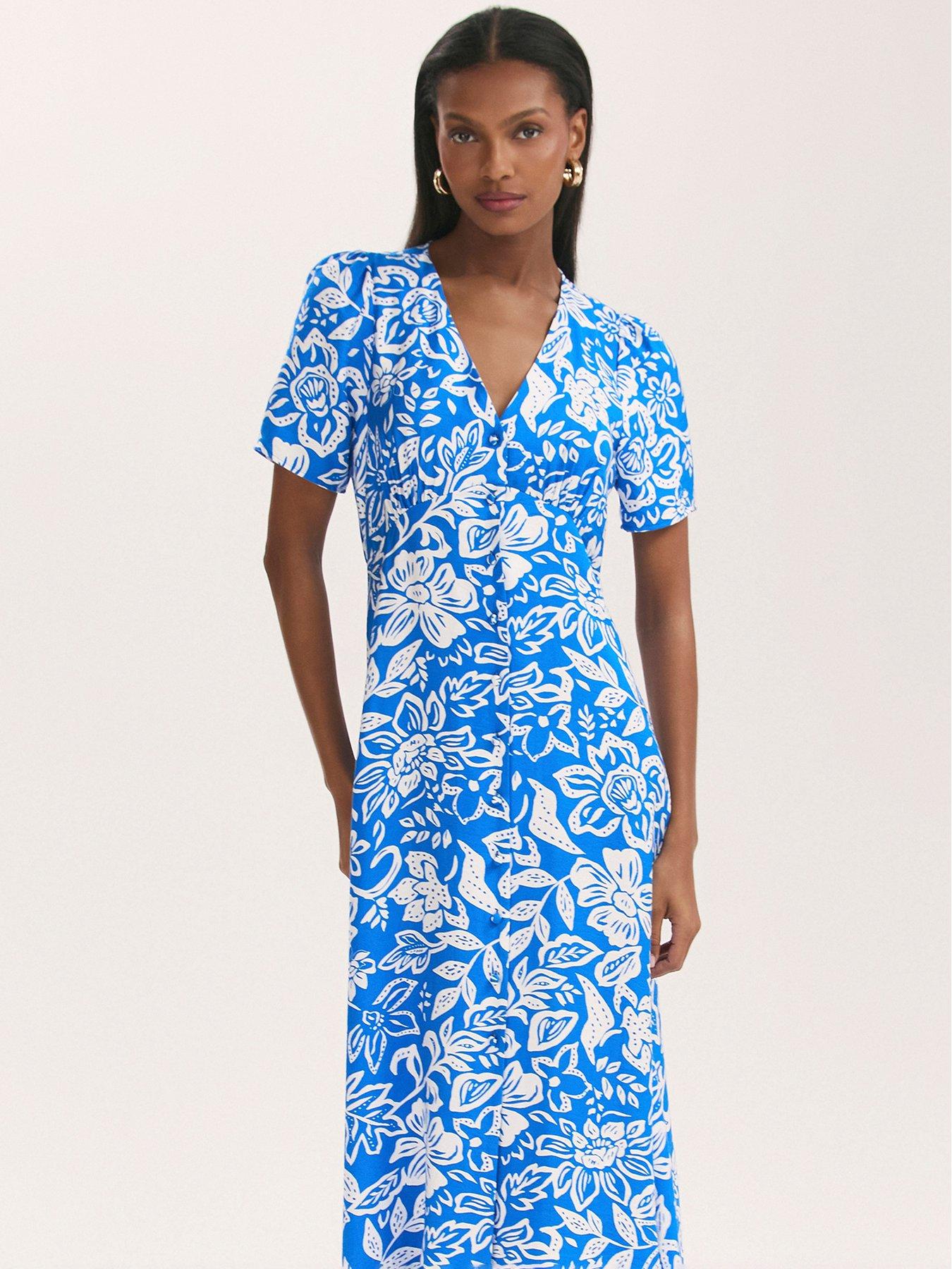 Image 3 of 4 of Finery Martina Dress - Blue