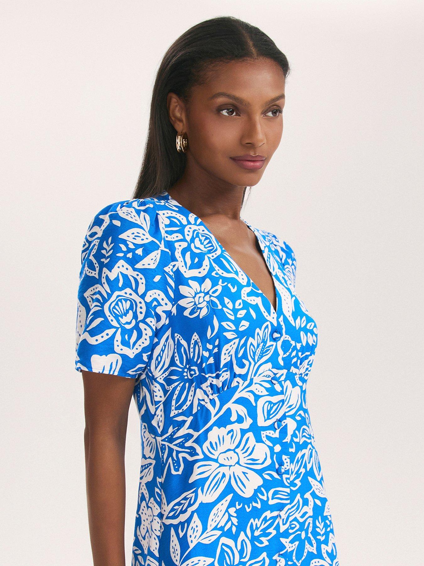 Image 4 of 4 of Finery Martina Dress - Blue