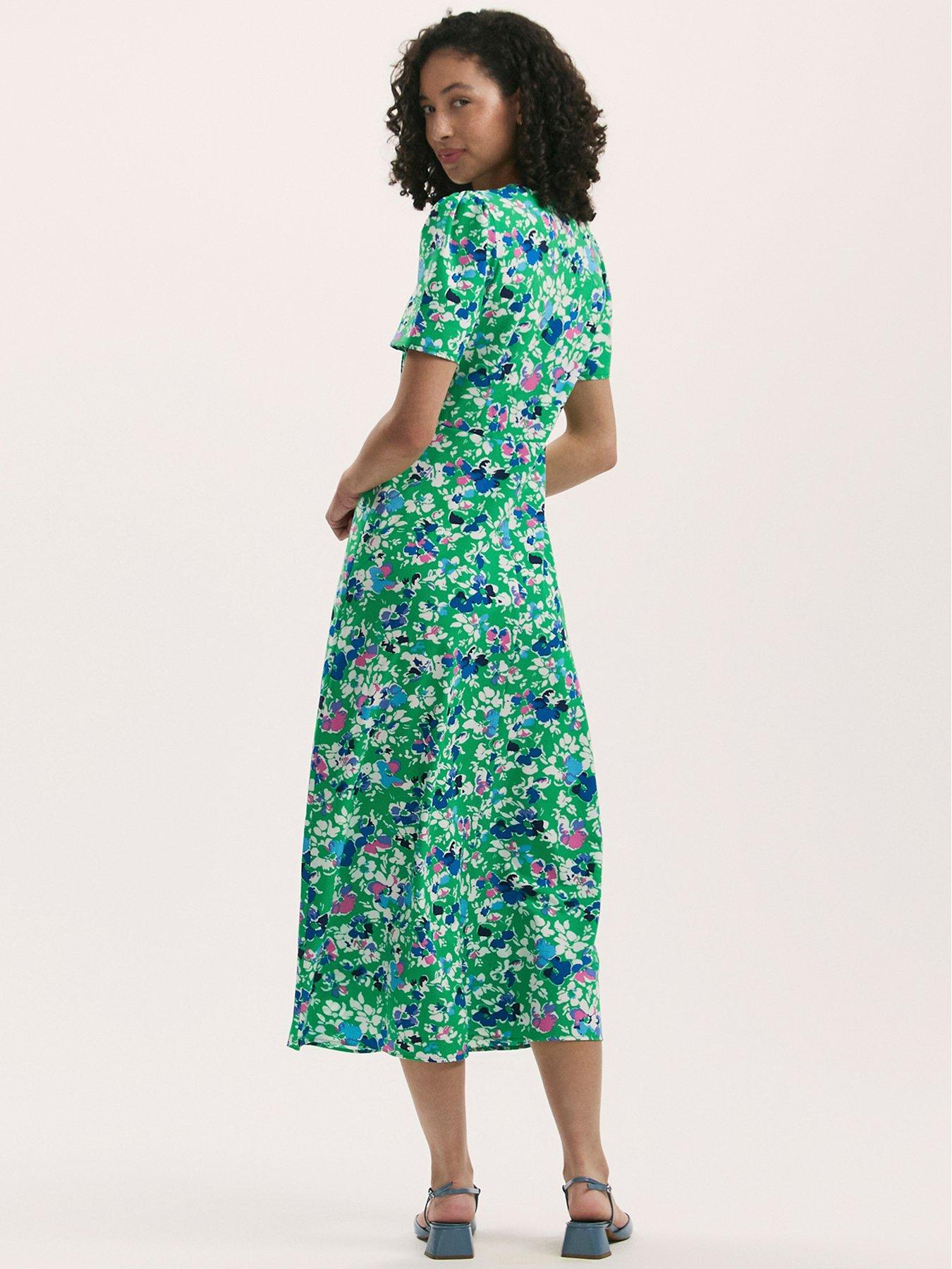 Image 2 of 4 of Finery Nieve Midi Dress - Green