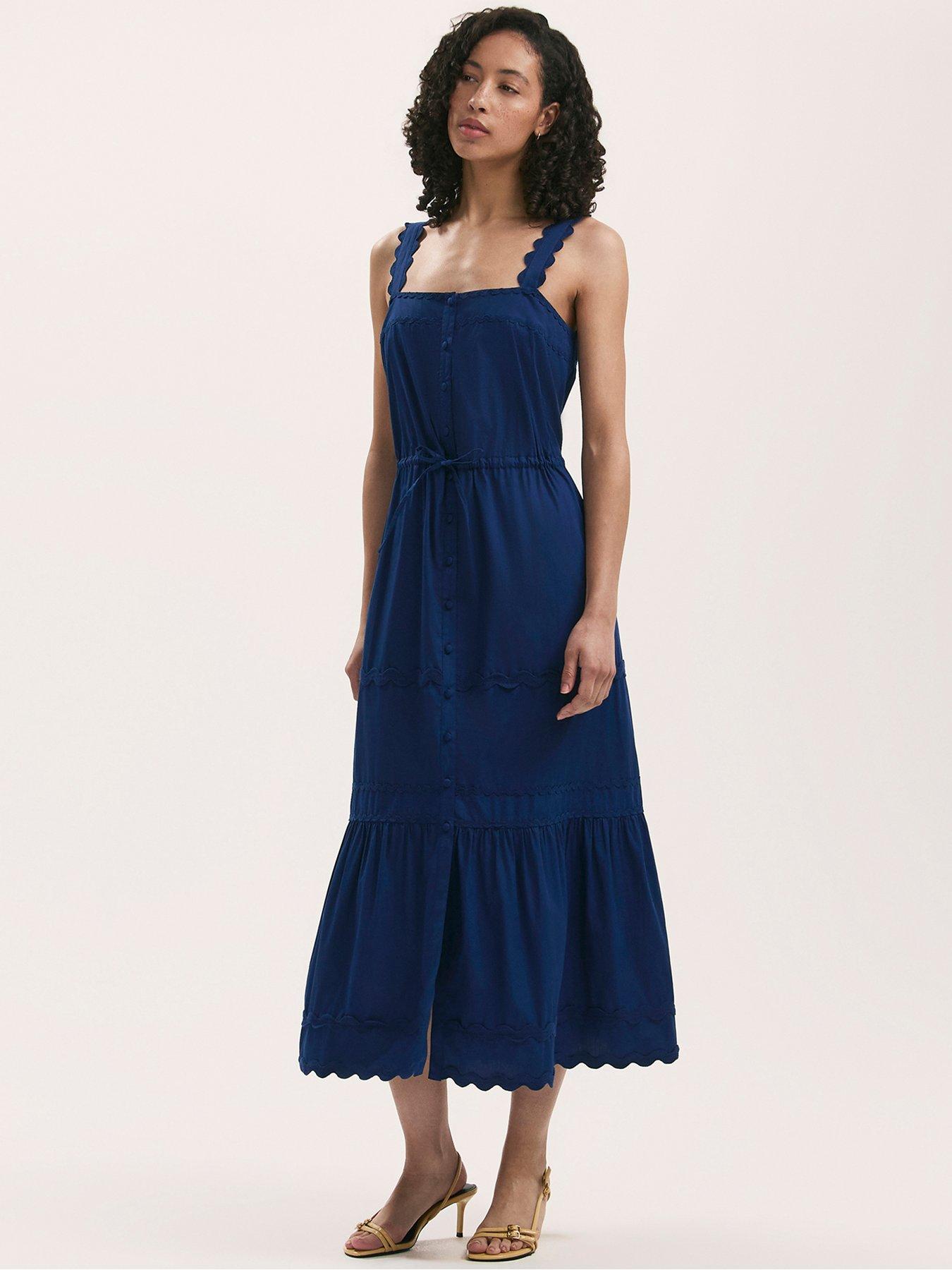 Image 1 of 4 of Finery Hallie Midi Dress - Black