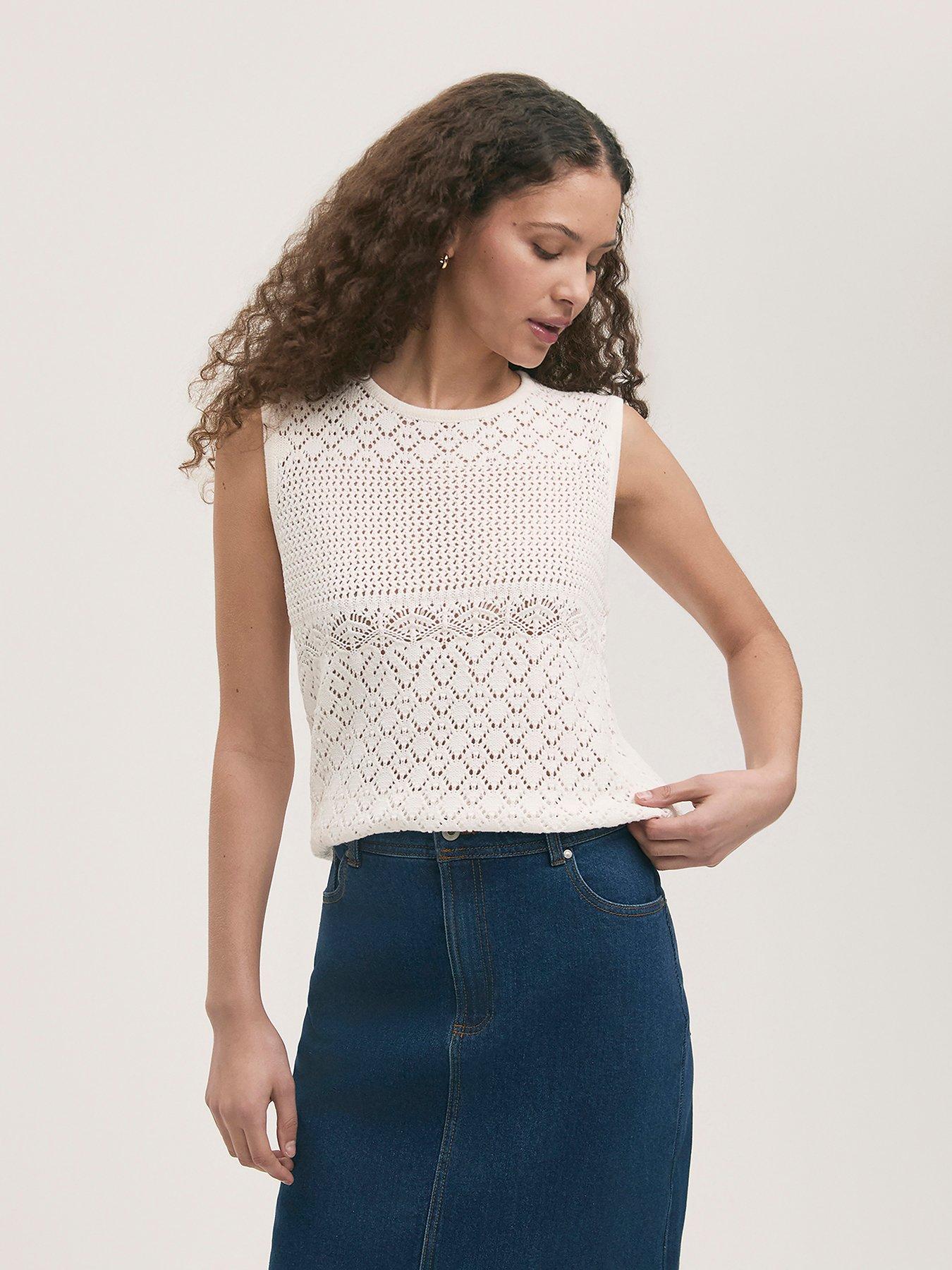 Image 1 of 3 of Finery Porsha Vest - Ivory