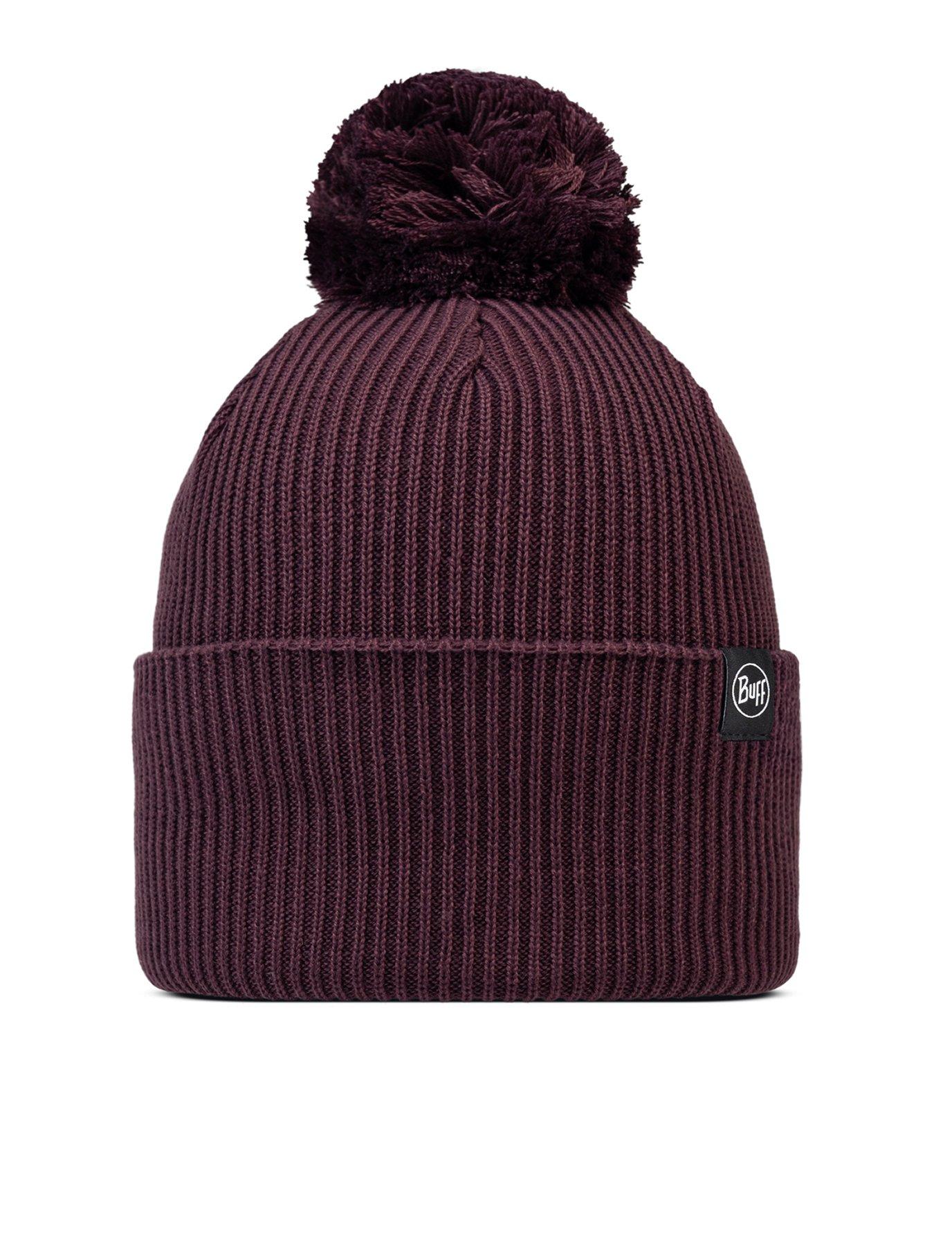 Buff Womens Knitted Beanie Hat - Burgundy
