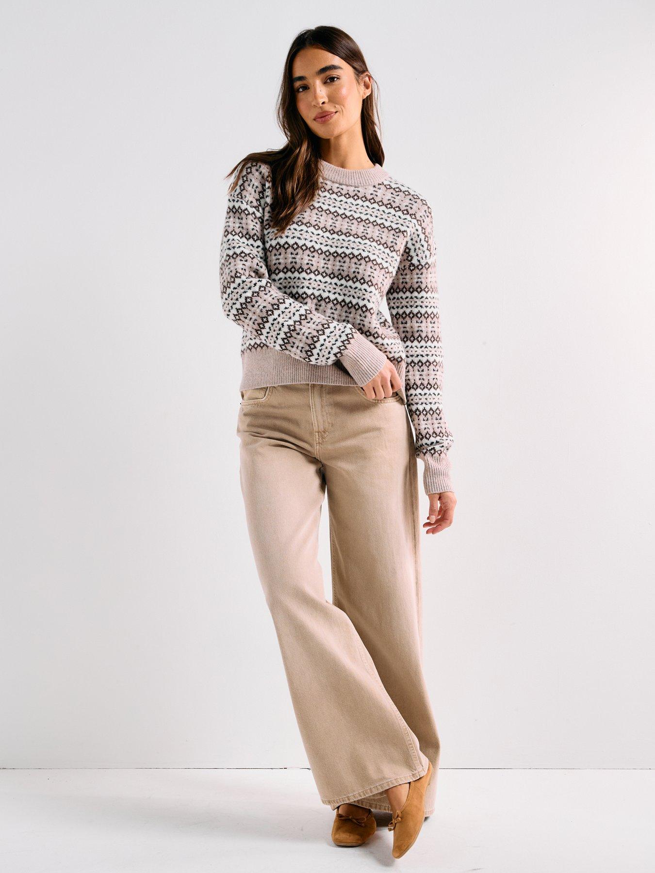 levis-ines-fairisle-sweater-taupe-heather-wool-blendback