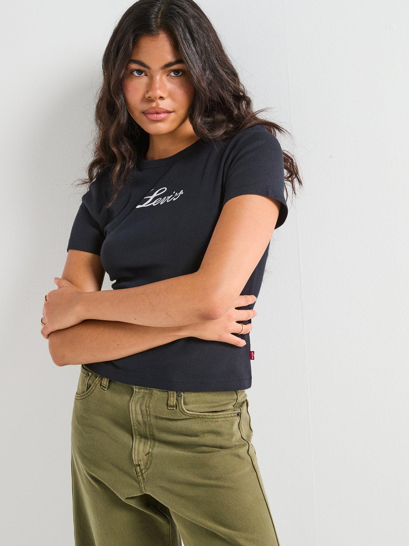levis-graphic-rickie-t-shirt-glitter-script-n-anthracite-blackfront
