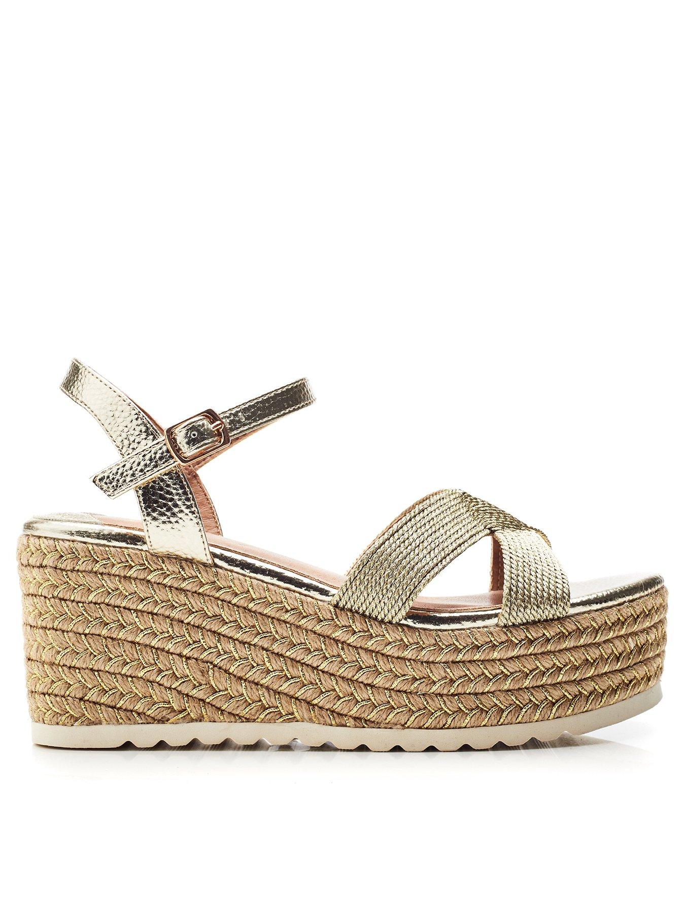 Image 1 of 4 of Moda In Pelle Pialva Wedge Sandals - Natural