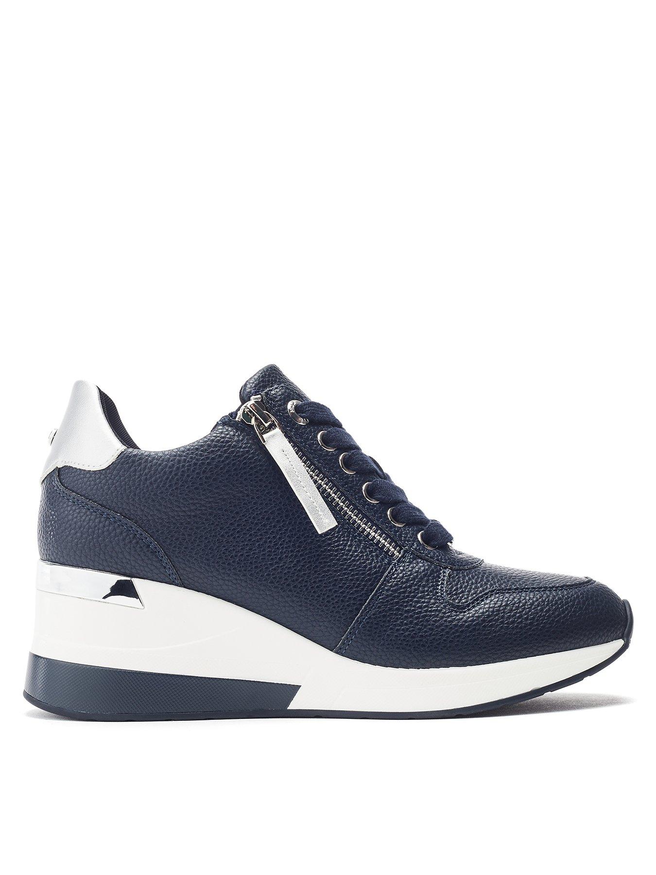 Image 1 of 4 of Moda In Pelle Caspia Wedge Trainer - Navy