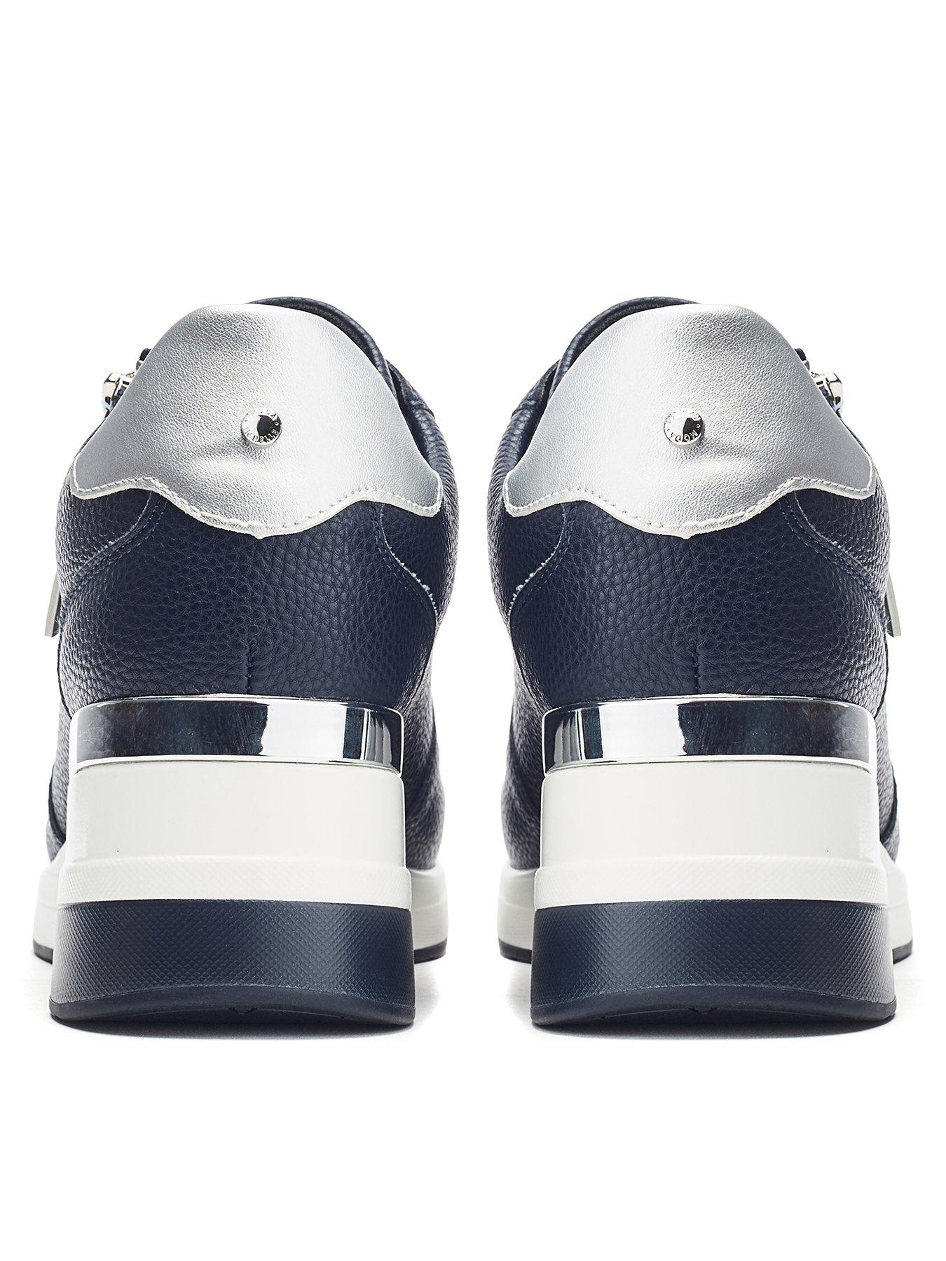 Image 3 of 4 of Moda In Pelle Caspia Wedge Trainer - Navy