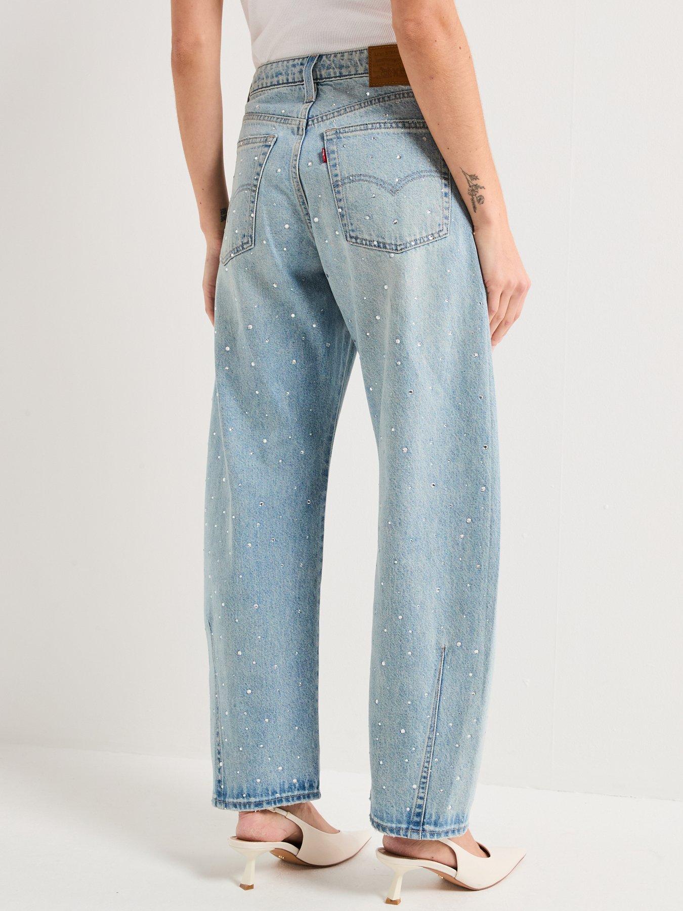 Image 2 of 6 of Levi's Baggy Dad Barrel Jeans - Light Blue