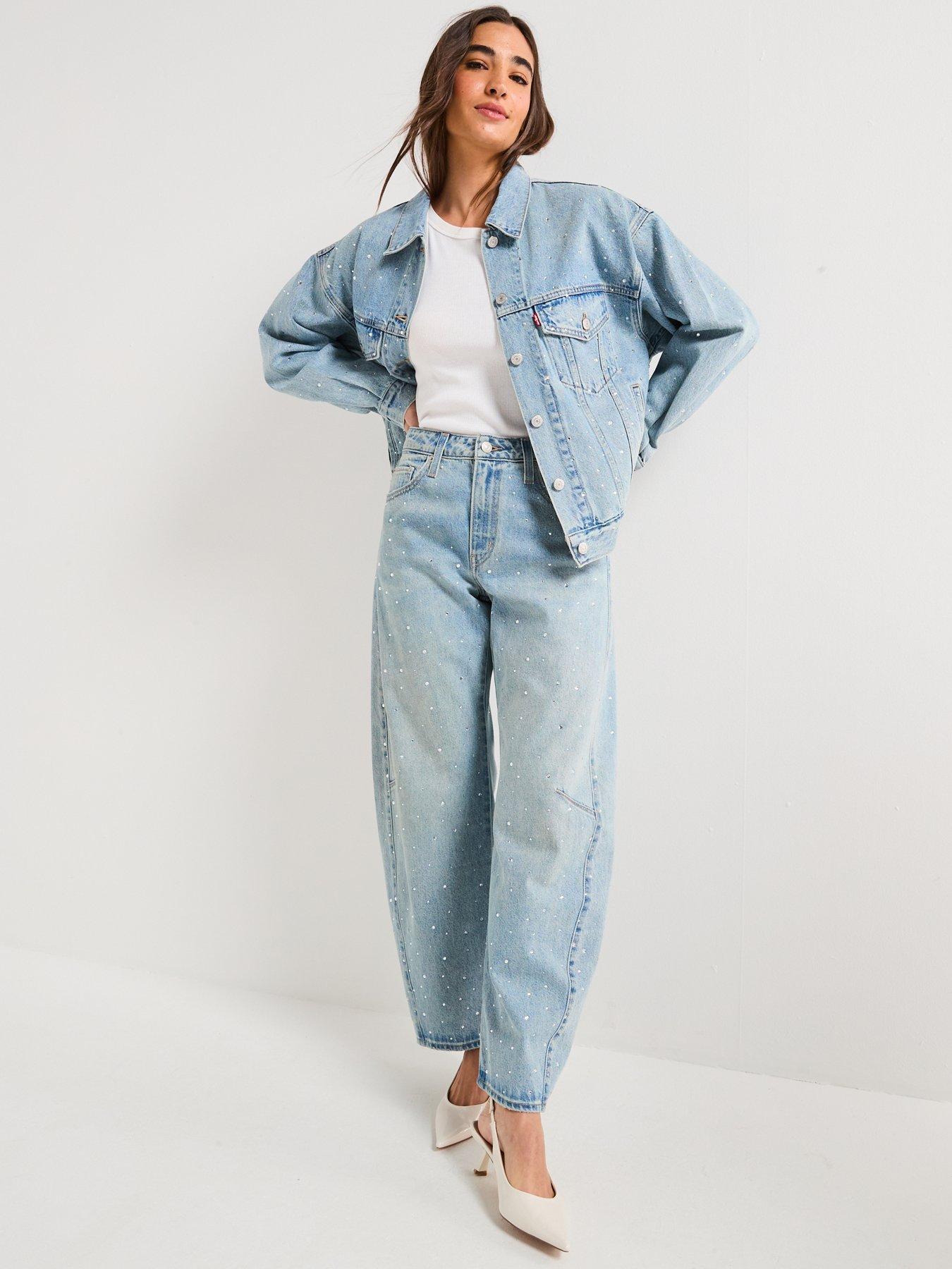 Image 3 of 6 of Levi's Baggy Dad Barrel Jeans - Light Blue