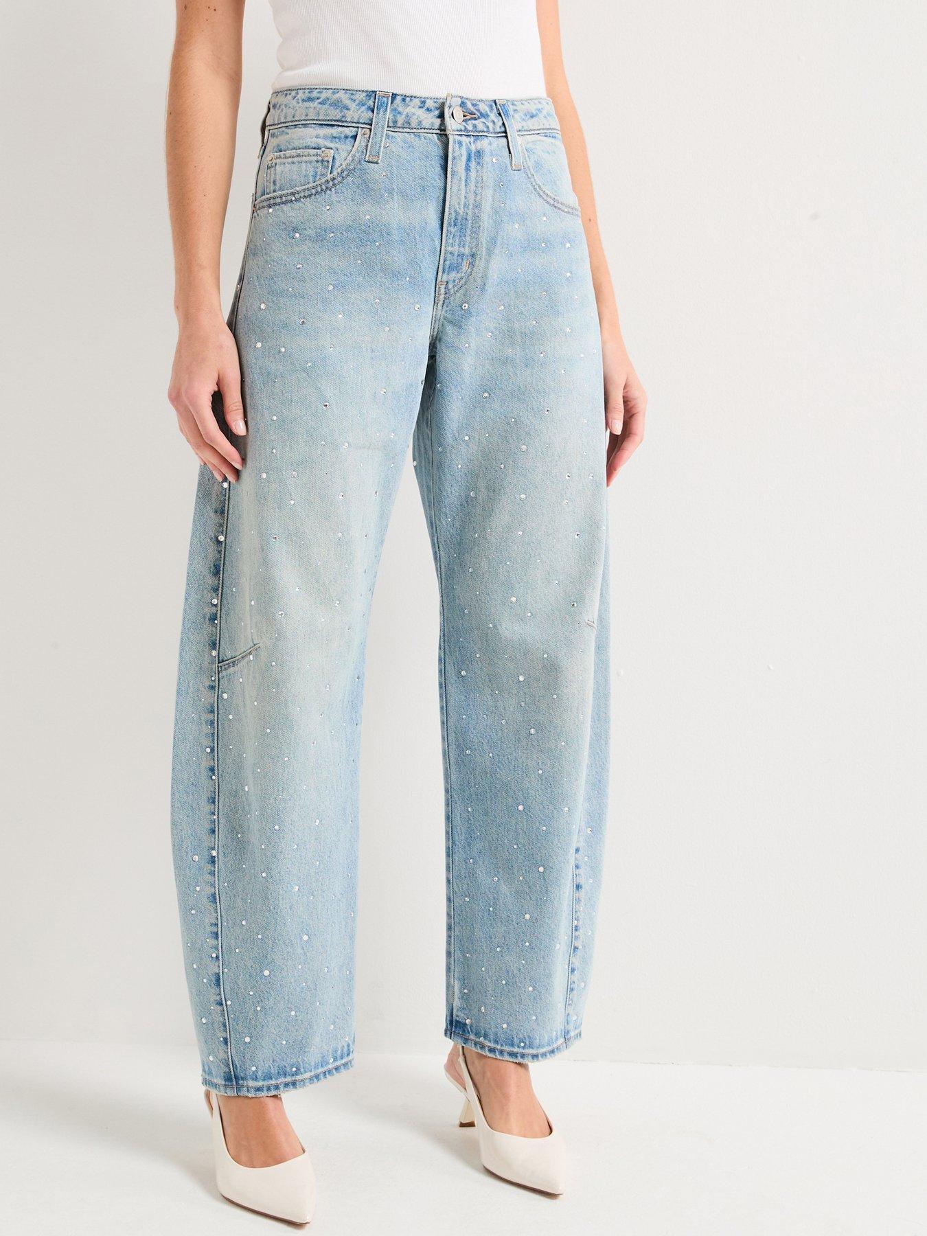 Image 6 of 6 of Levi's Baggy Dad Barrel Jeans - Light Blue
