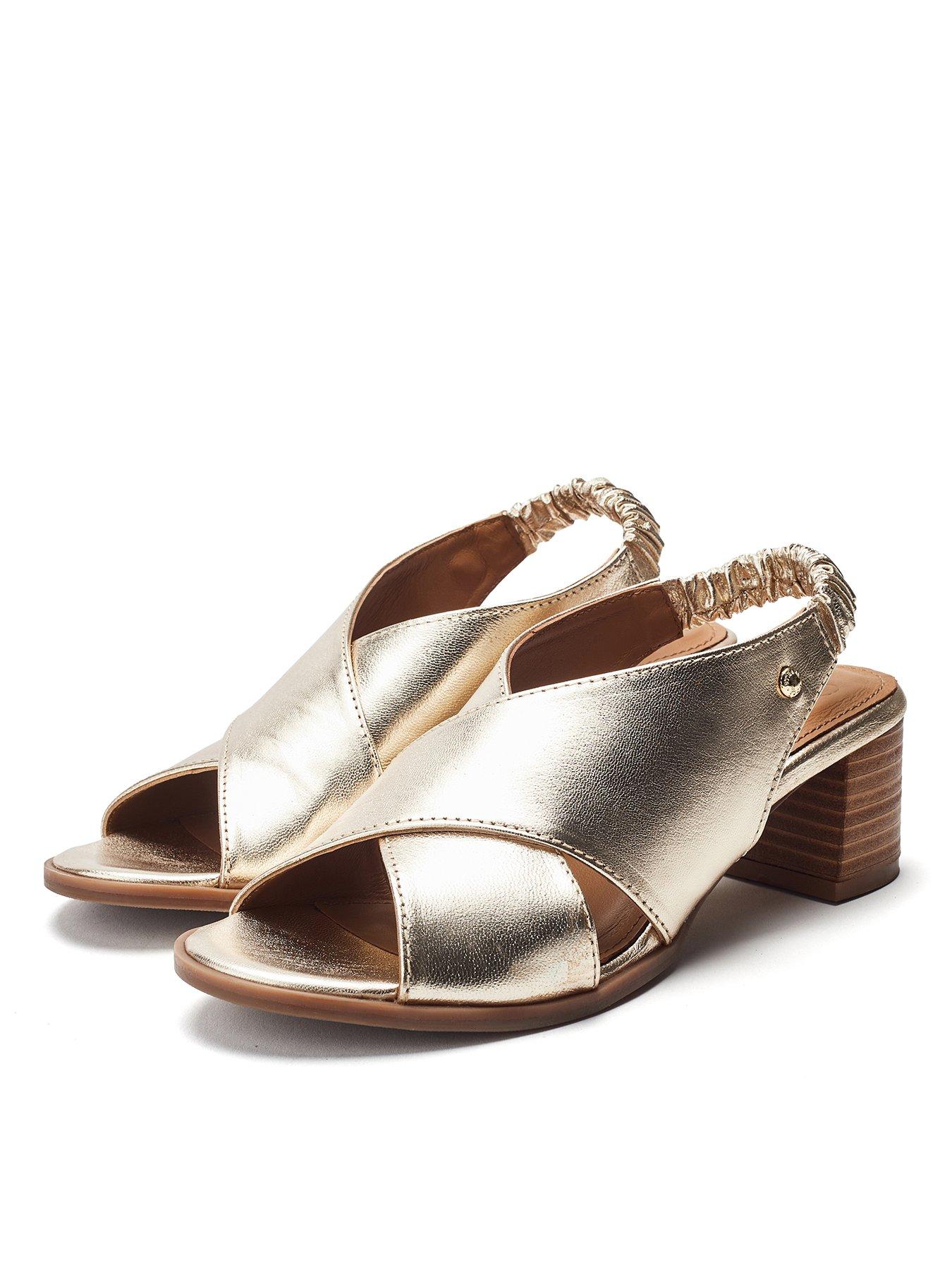 Image 2 of 4 of Moda In Pelle Prinia Crossover Leather Sandal - Champagne