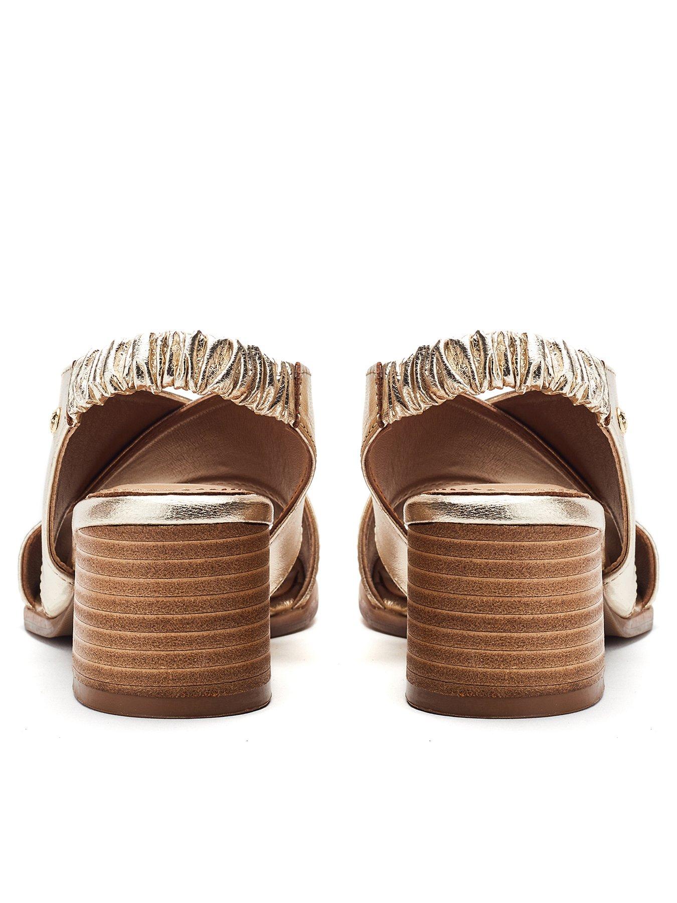 Image 3 of 4 of Moda In Pelle Prinia Crossover Leather Sandal - Champagne