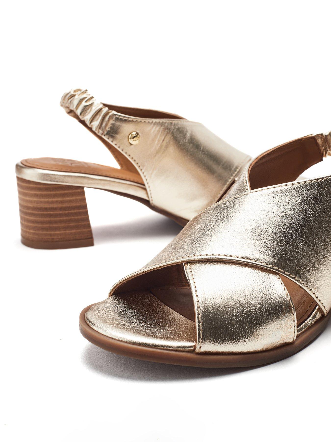 Image 4 of 4 of Moda In Pelle Prinia Crossover Leather Sandal - Champagne