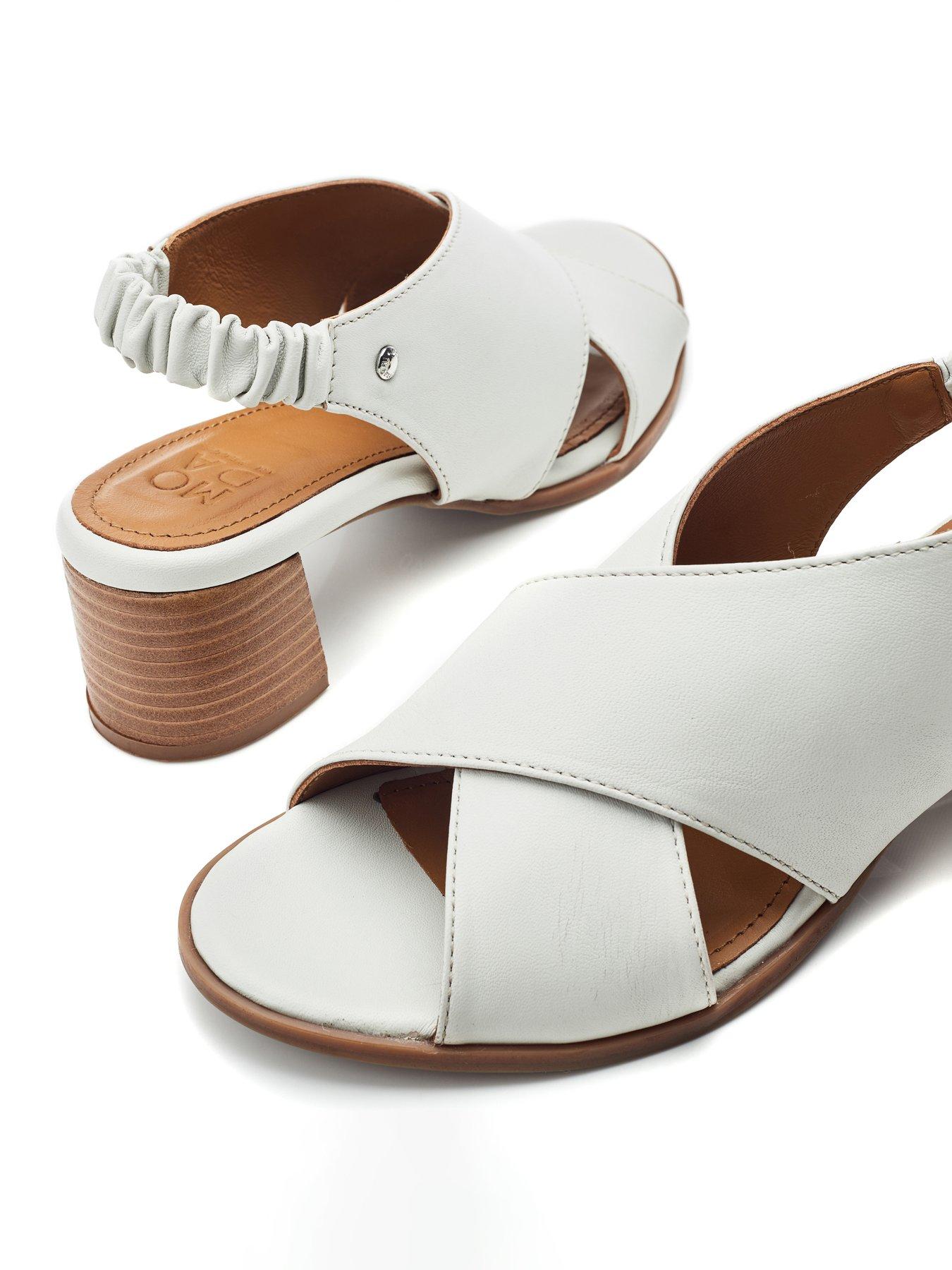Image 4 of 4 of Moda In Pelle Prinia Crossover Leather Sandal - Off White