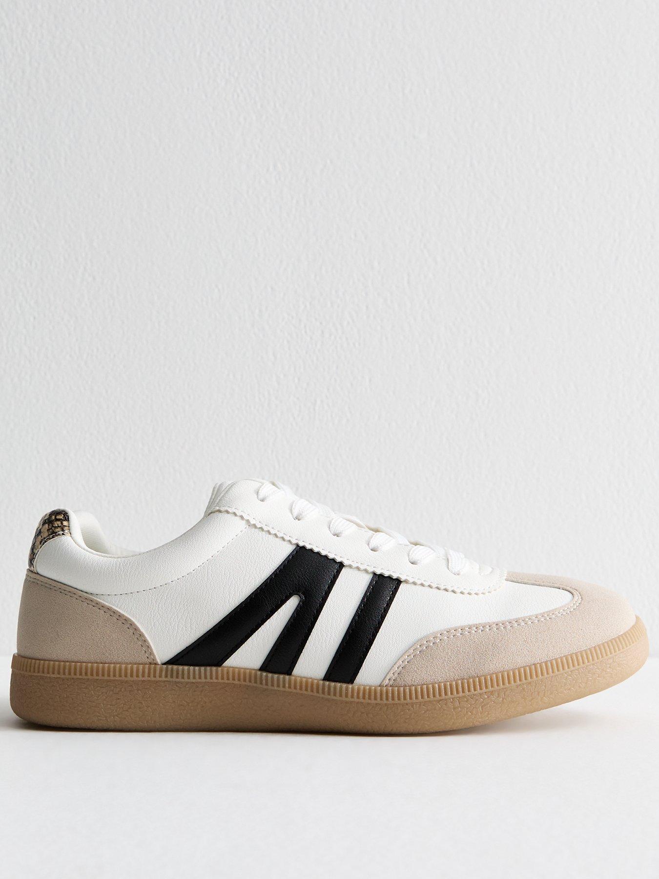 undefined Black Faux Suede Panelled Trainers