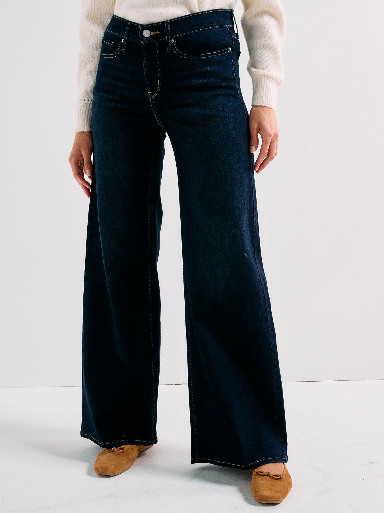 Levi's 318 Shaping Wide-Leg Jeans - Chances Are - Navy