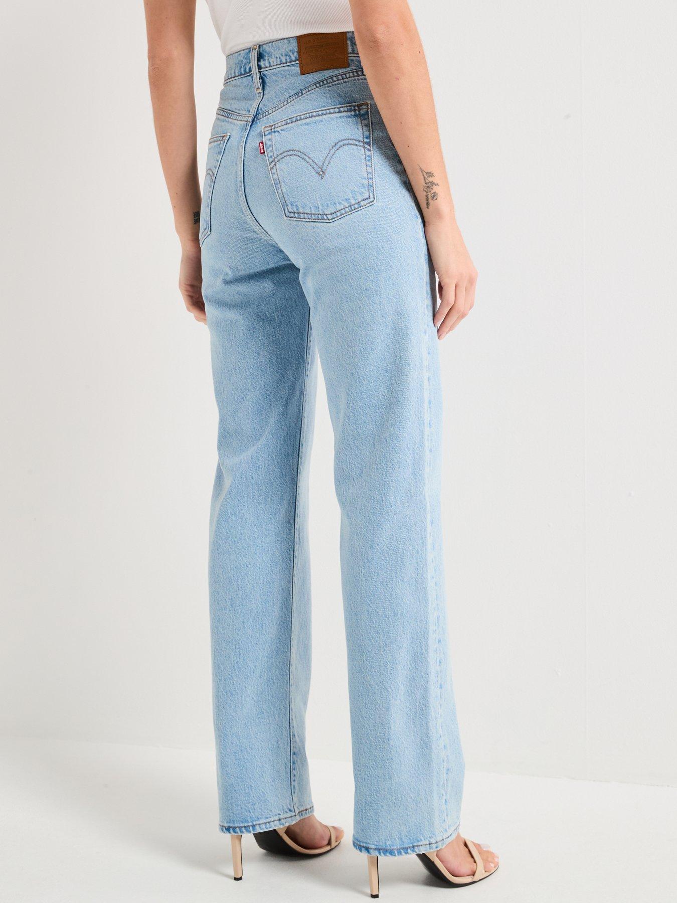 Image 2 of 6 of Levi's Ribcage Full-length Jeans - Blasted Stone Clean Psk