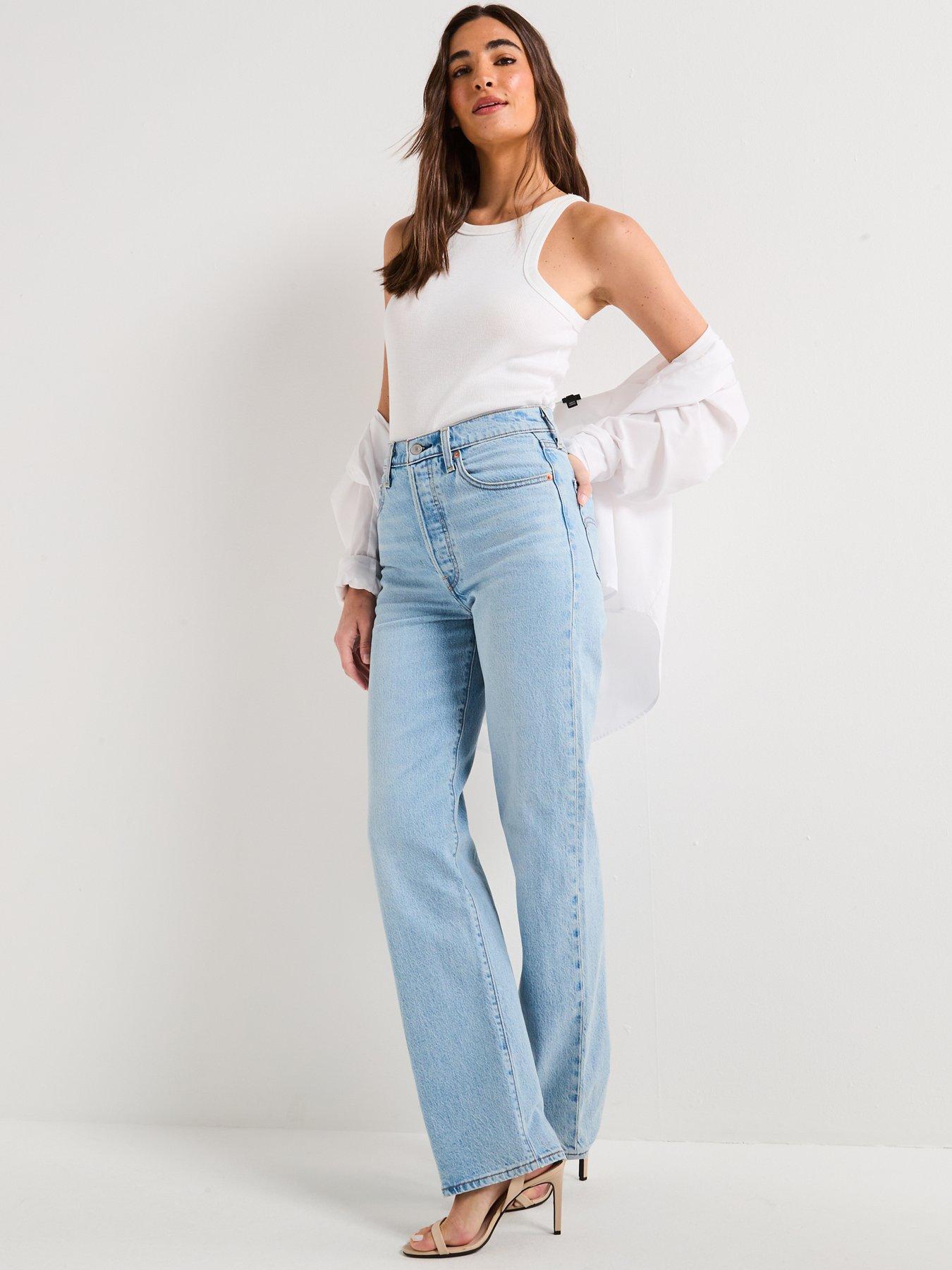 Image 3 of 6 of Levi's Ribcage Full-length Jeans - Blasted Stone Clean Psk
