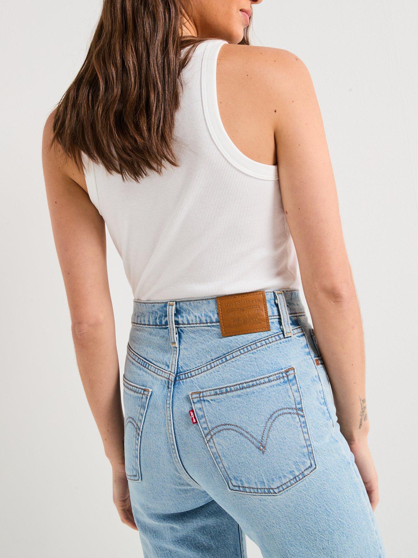 Image 4 of 6 of Levi's Ribcage Full-length Jeans - Blasted Stone Clean Psk