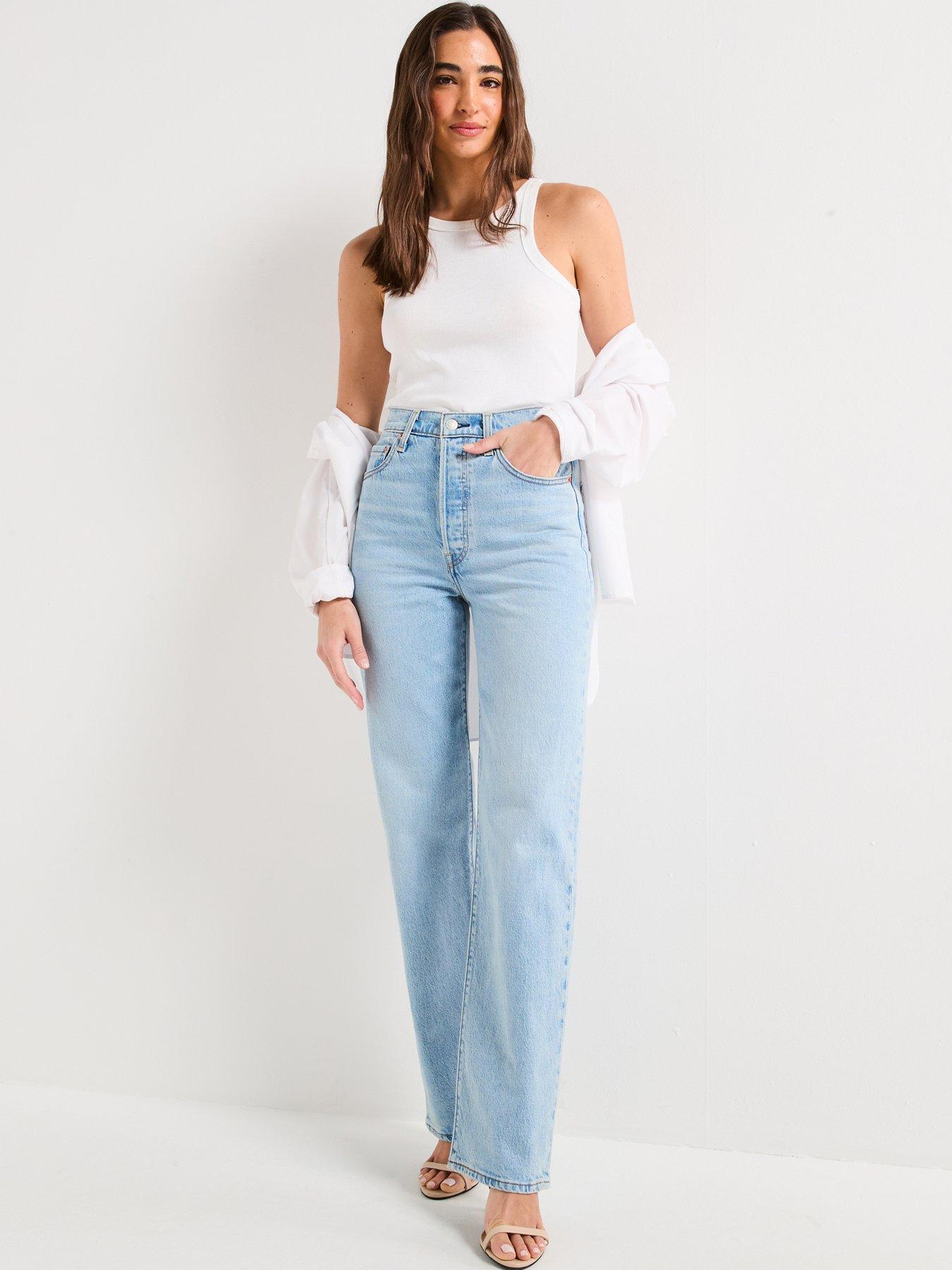 Image 5 of 6 of Levi's Ribcage Full-length Jeans - Blasted Stone Clean Psk
