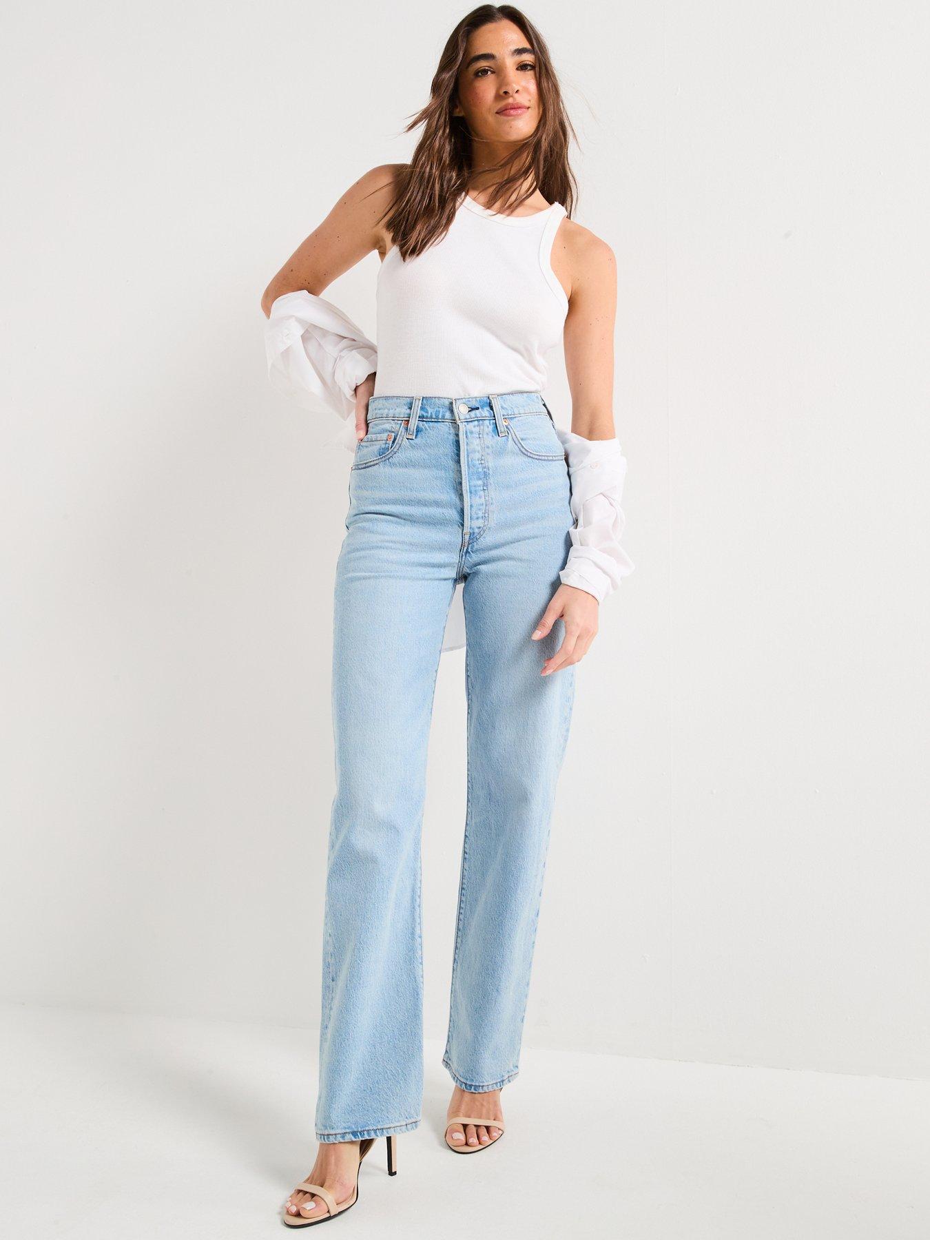 Image 6 of 6 of Levi's Ribcage Full-length Jeans - Blasted Stone Clean Psk