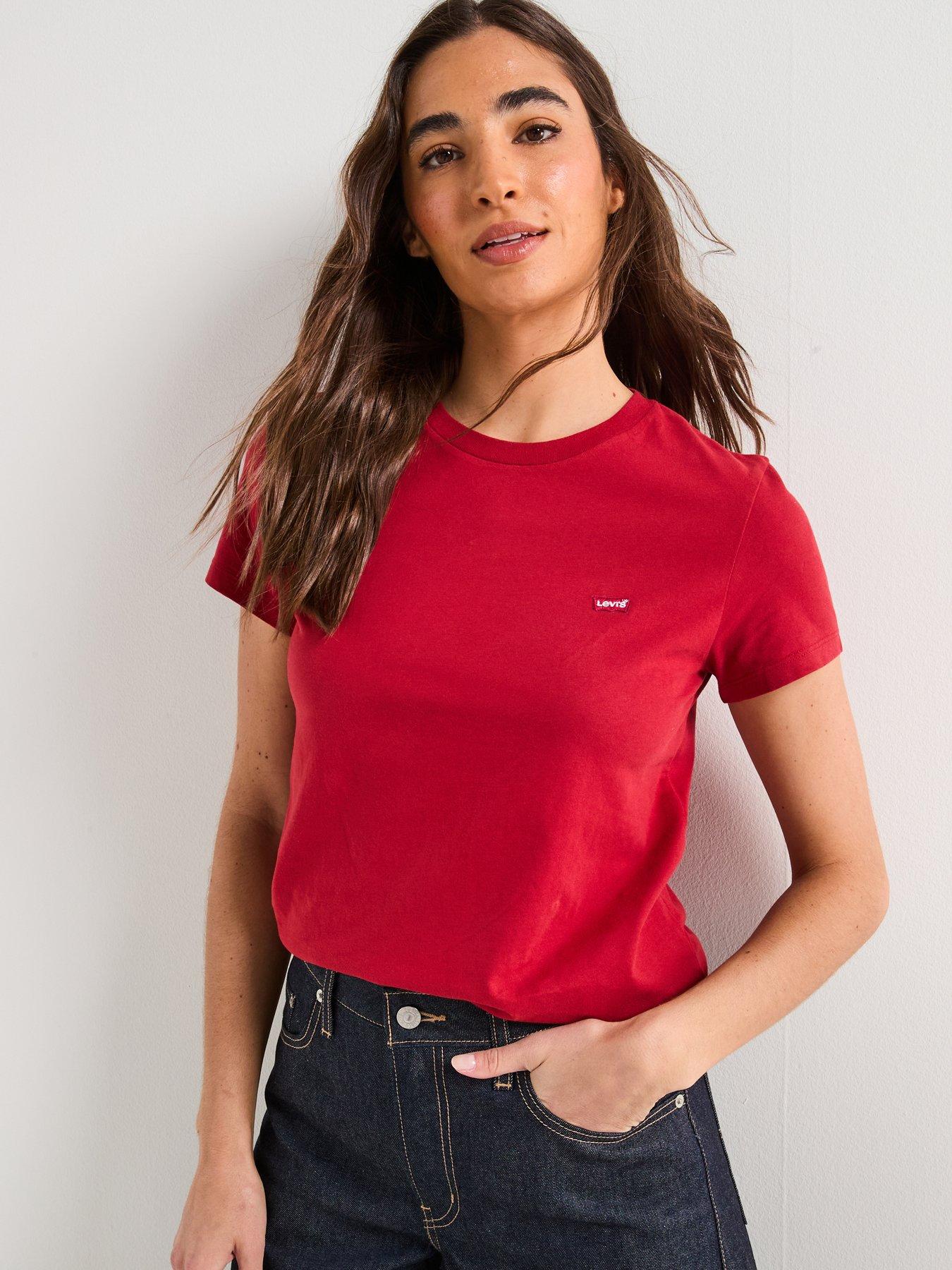 Image 1 of 6 of Levi's Perfect T-shirt - Rhythmic Red Cotton