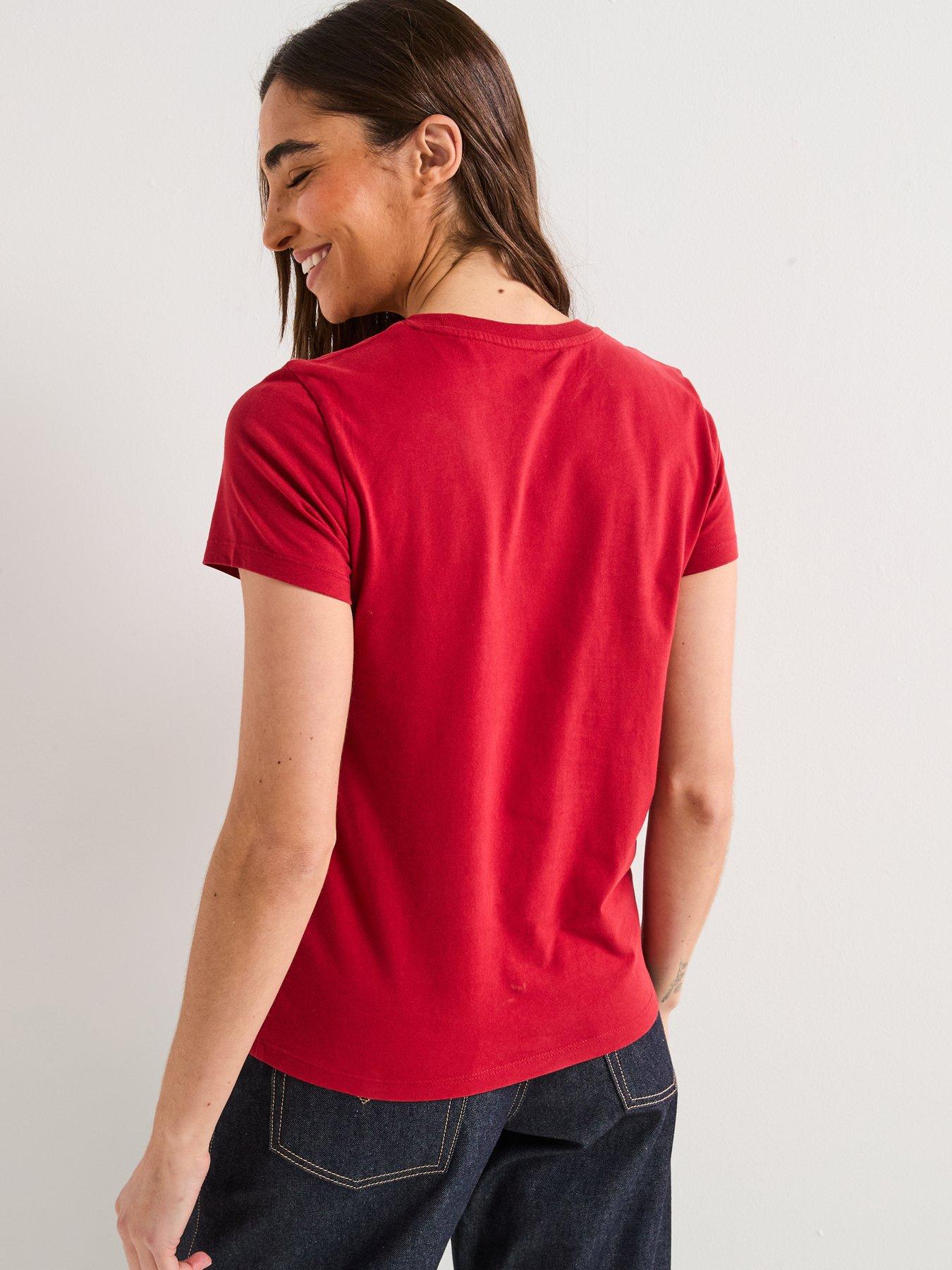 Image 2 of 6 of Levi's Perfect T-shirt - Rhythmic Red Cotton