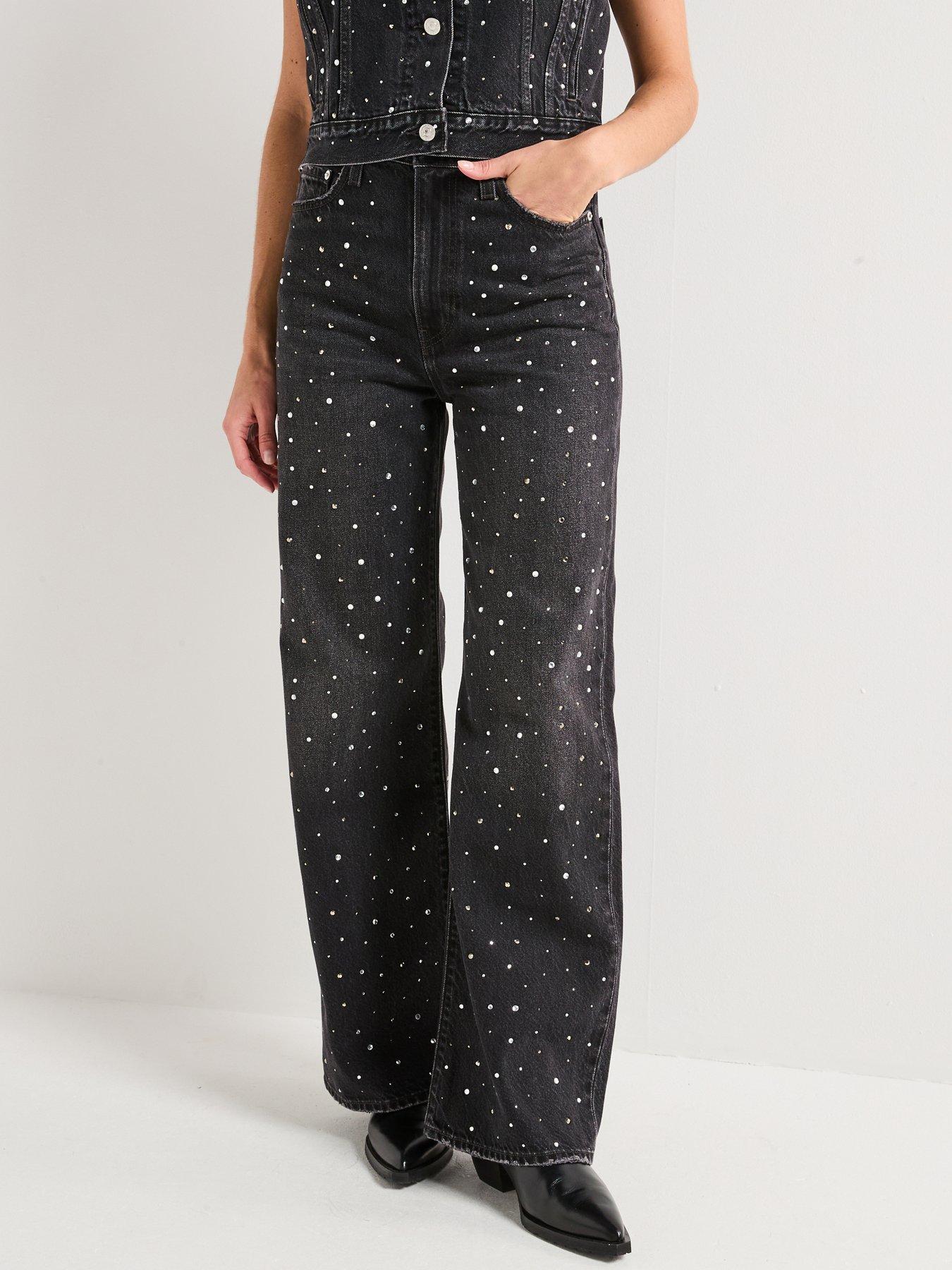Levi's Ribcage Wide-leg Jeans - Dazzle Me Smoke