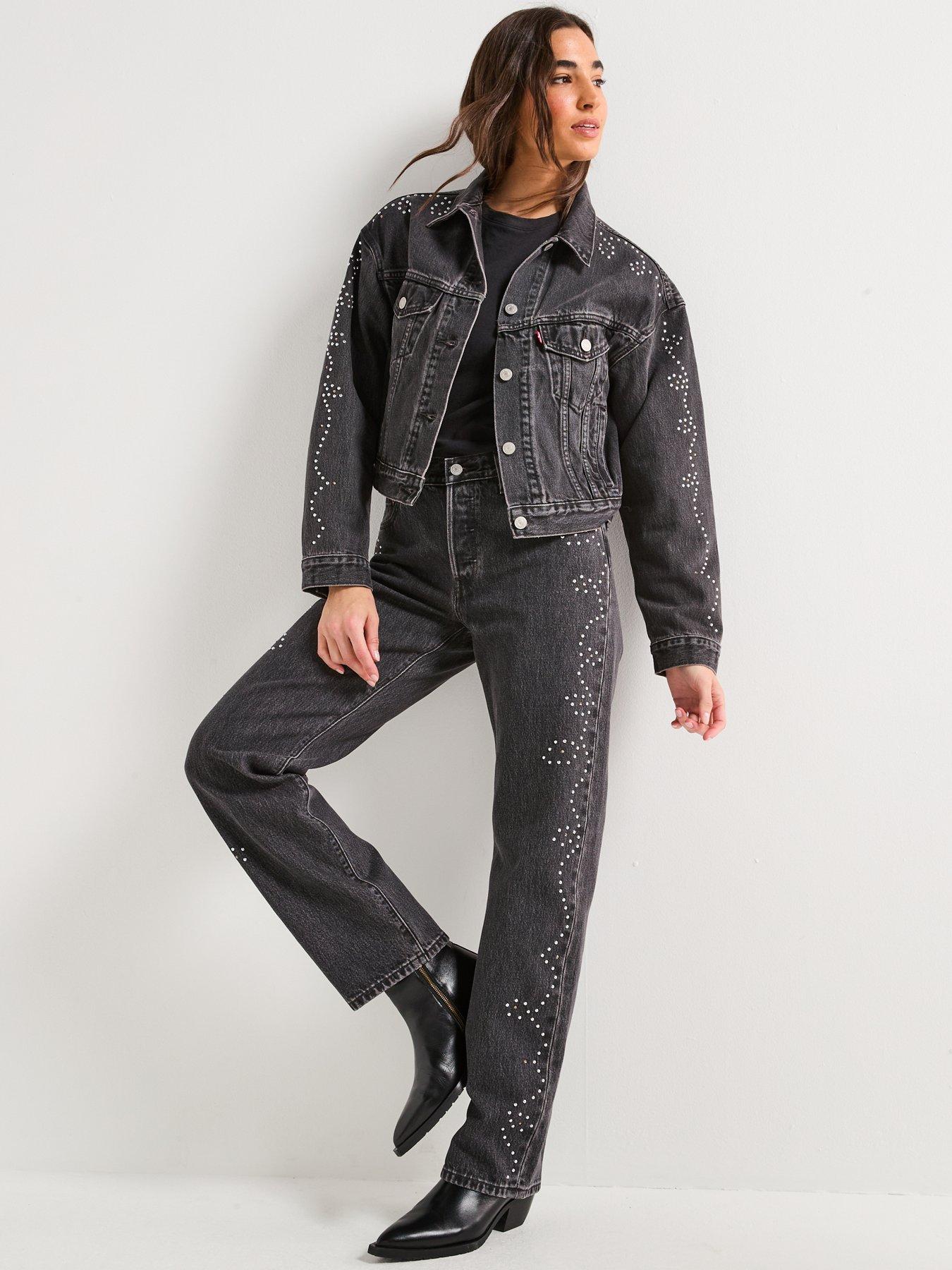 Levi's Shrunken 90s Trucker Jacket - Bejewelled Black | Very Ireland