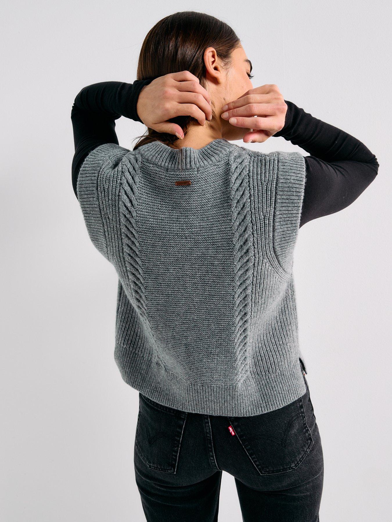levis-ines-cable-sweater-vest-mid-heather-graystillFront