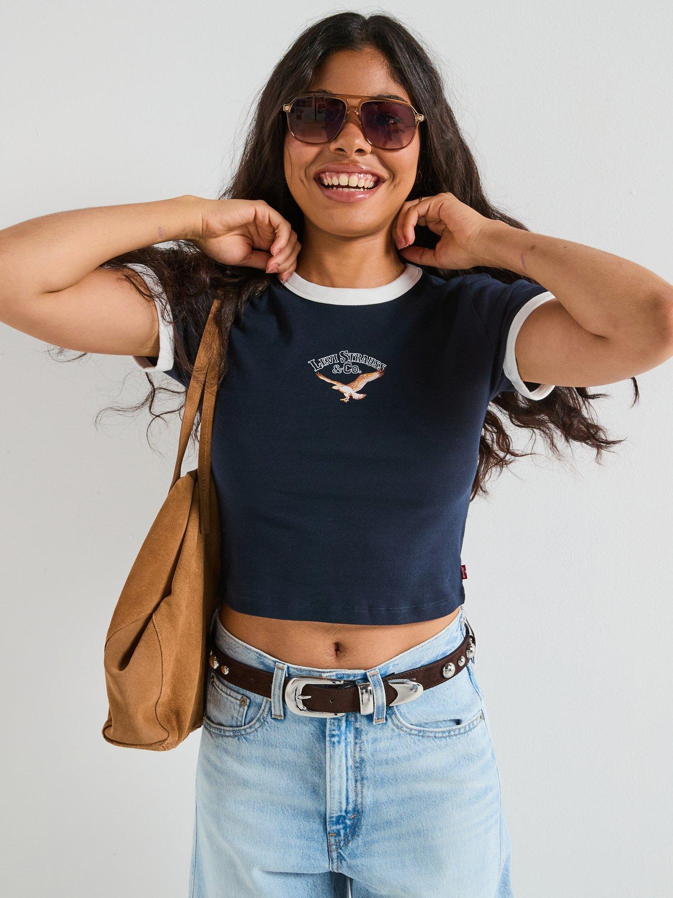 Levi's Graphic Ringer Mini T-Shirt - Multicolour Eagle N Dark Sapphire - Blue
