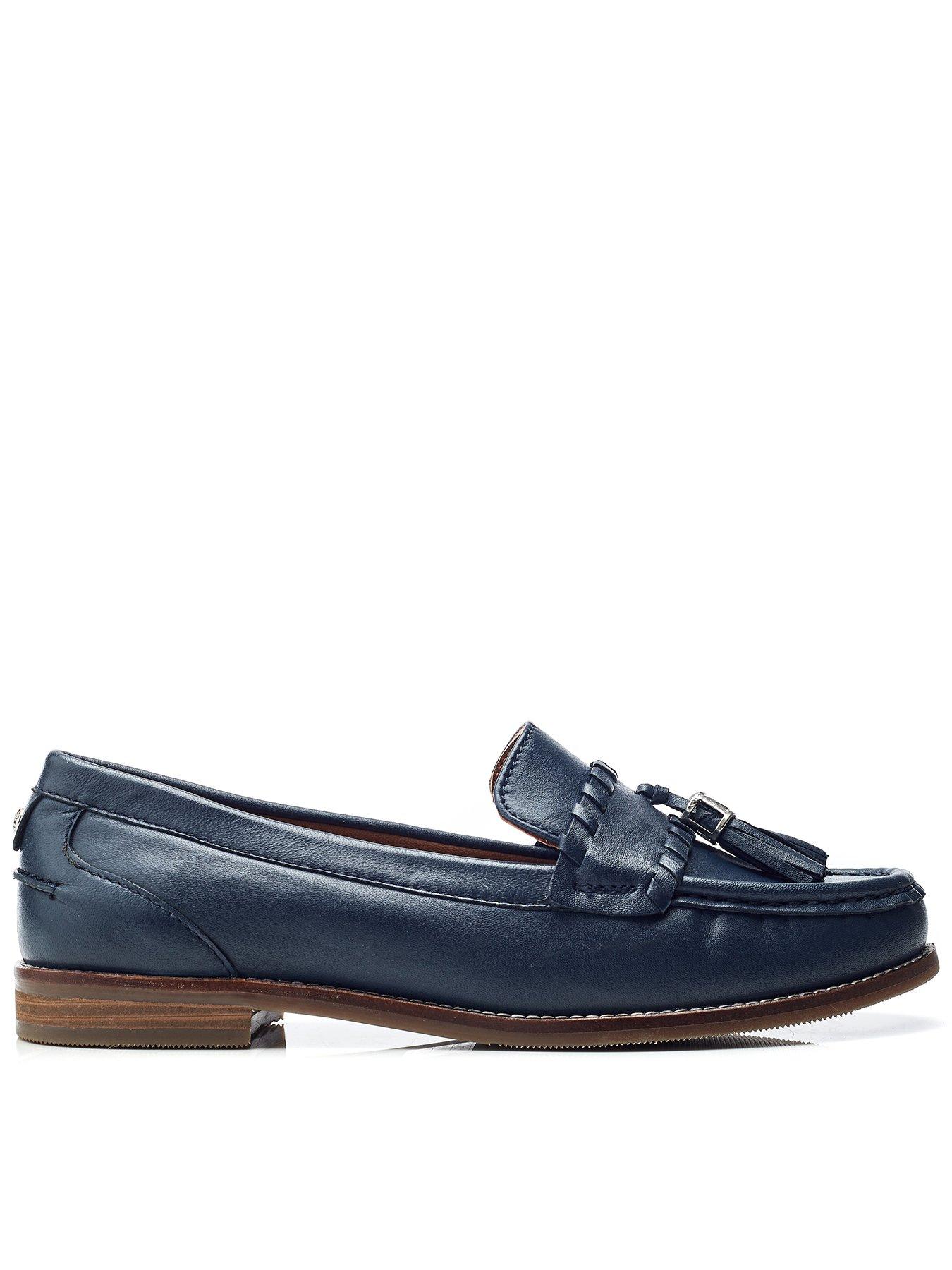 Moda In Pelle Espelette Leather Loafer - Navy