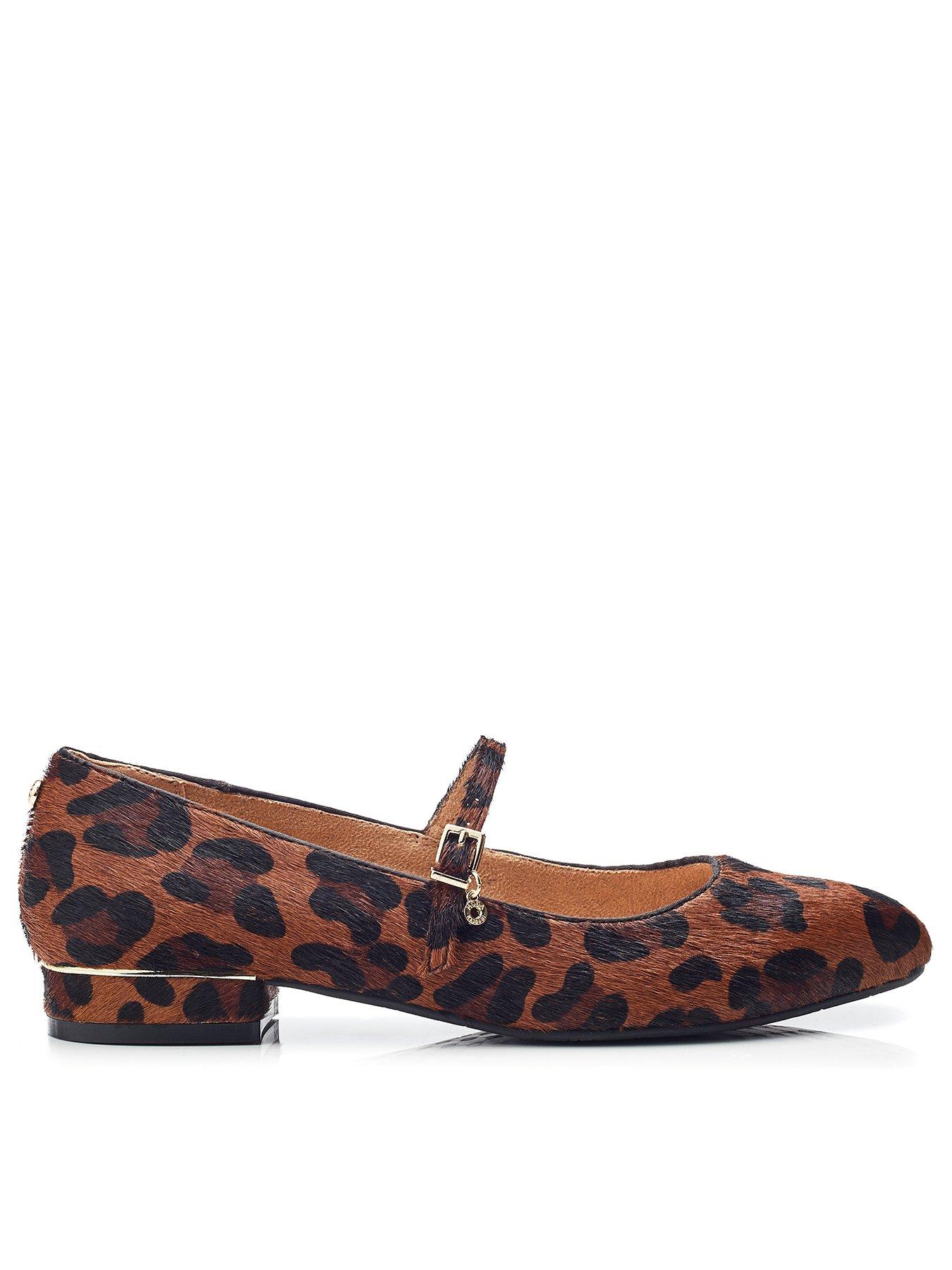 undefined Florentin Leather Ballerina - Leopard