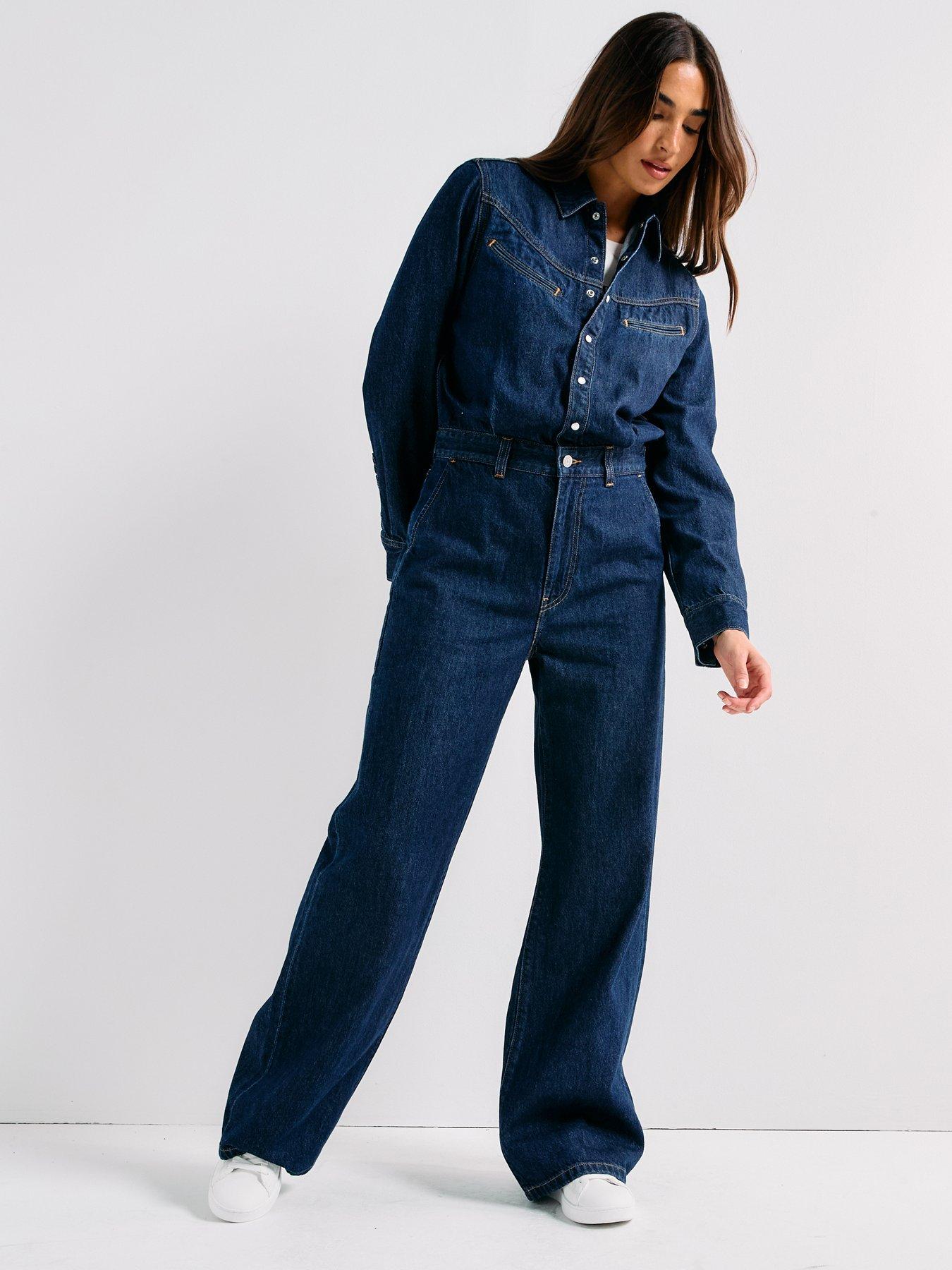Levi's Rinoa Wide-Leg Jumpsuit - Reign Of The Rinse - Navy