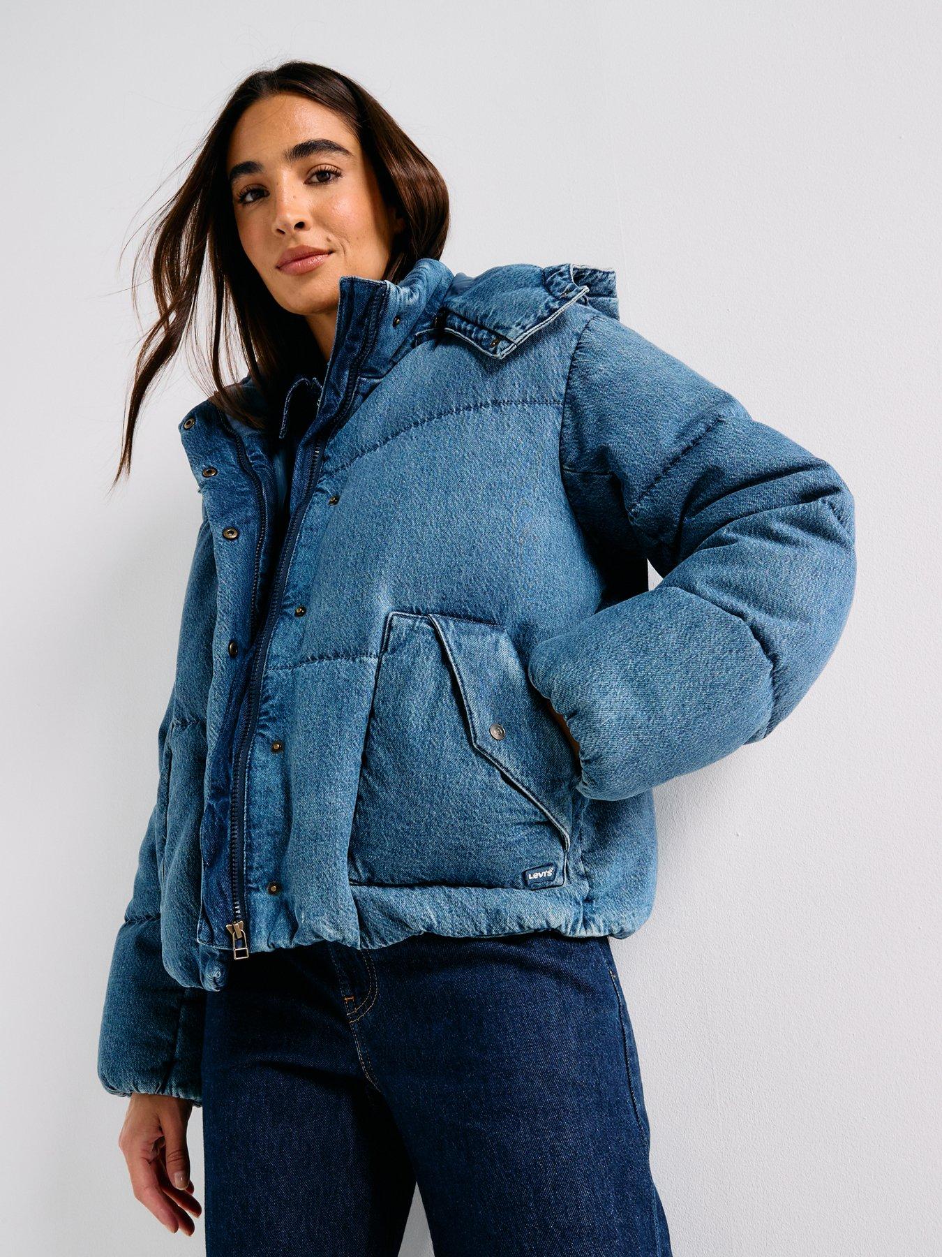 Levi's Western Bubble Short Puffer - City Worn Navy