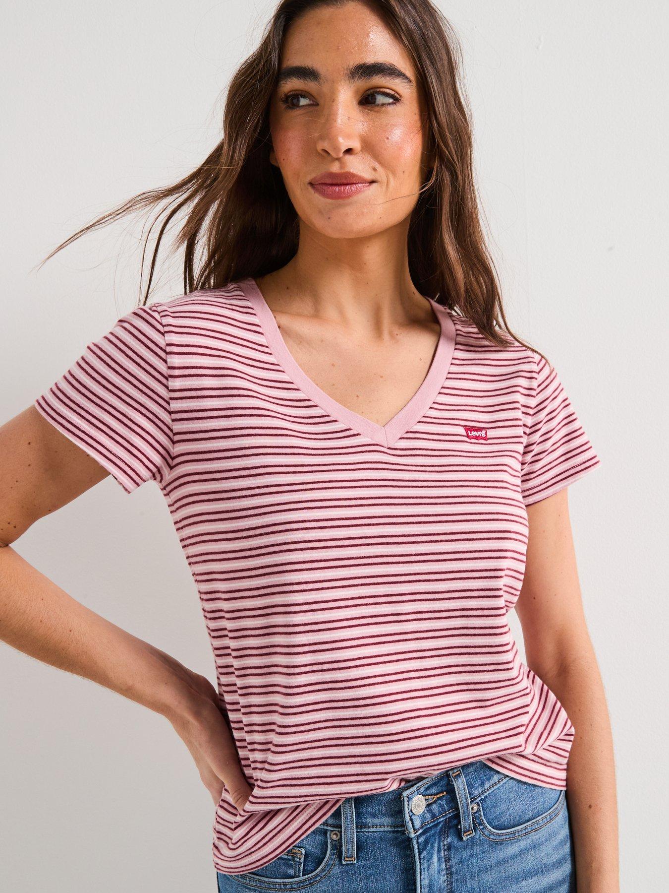 levis-perfect-v-neck-t-shirt-clara-stripe-zephyr-jersey-pinkoutfit
