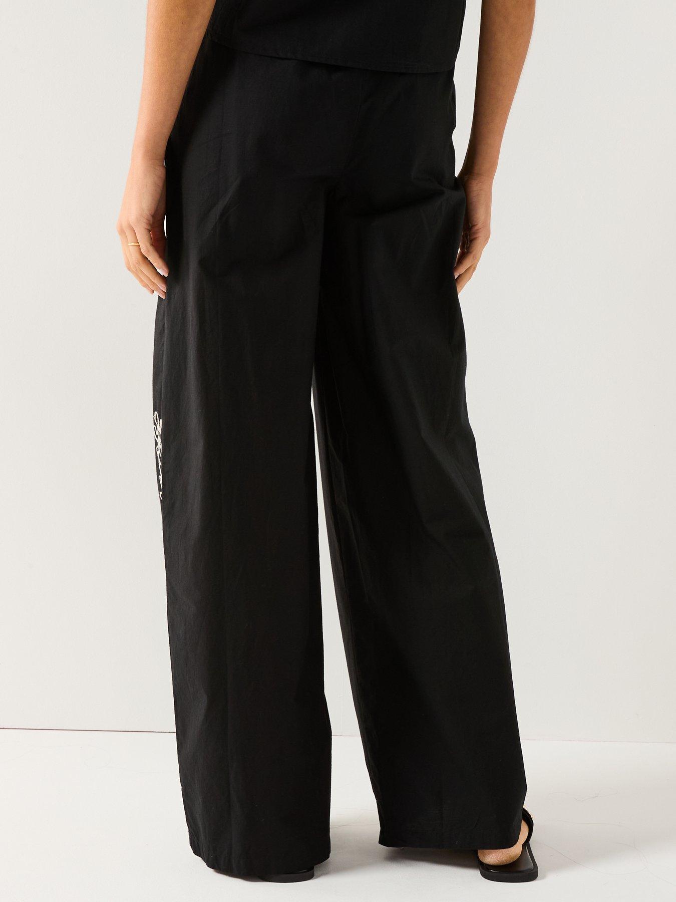 Image 2 of 4 of JDY Embroidered Woven Trousers - Black