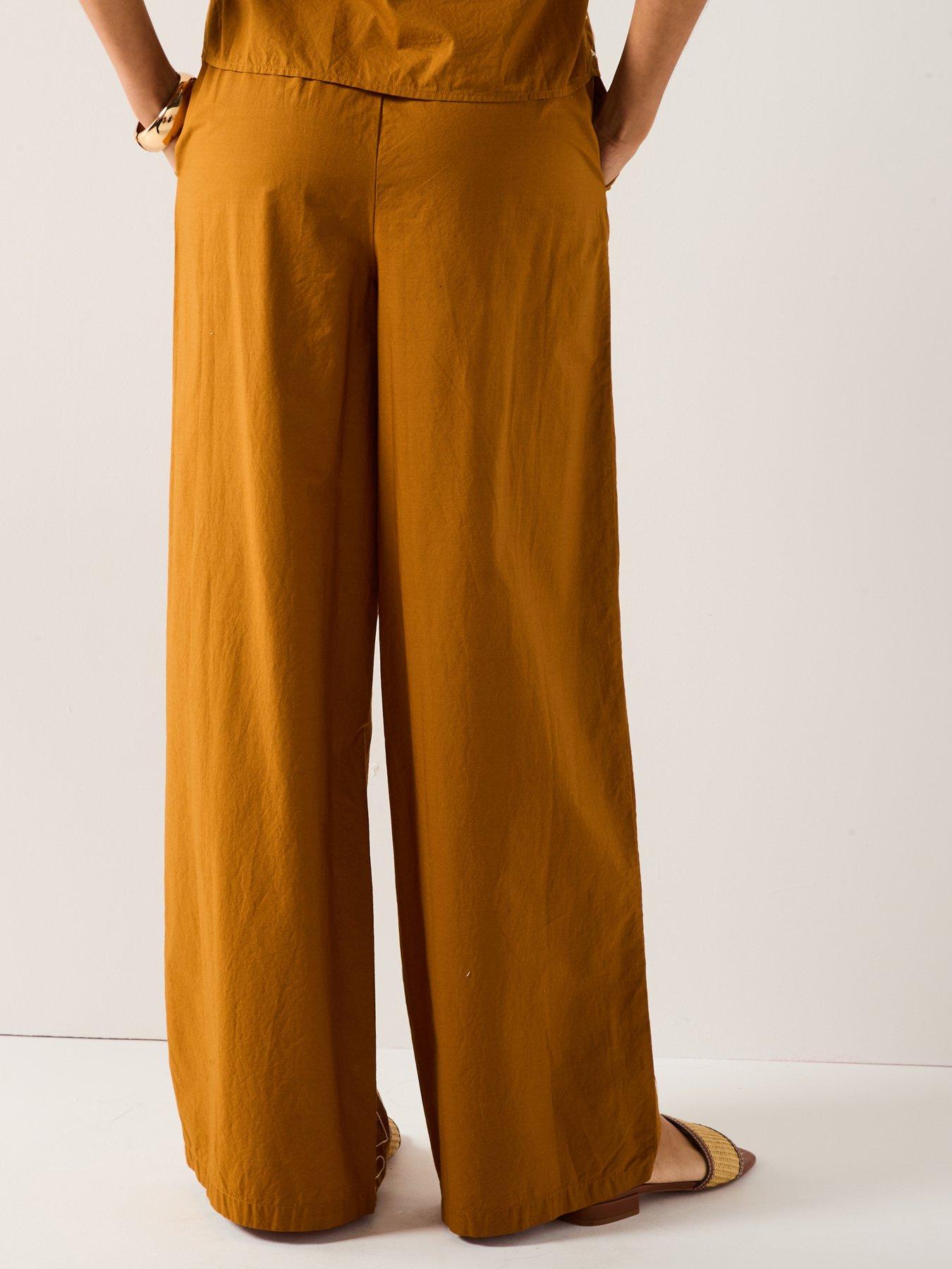 Image 2 of 4 of JDY Embroidered Woven Trousers - Mustard